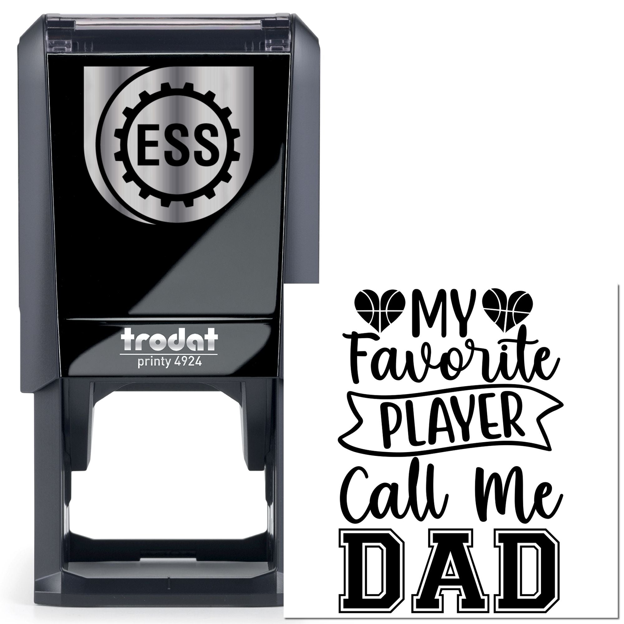 Self-Inking Basketball Dad Card Making Stamp