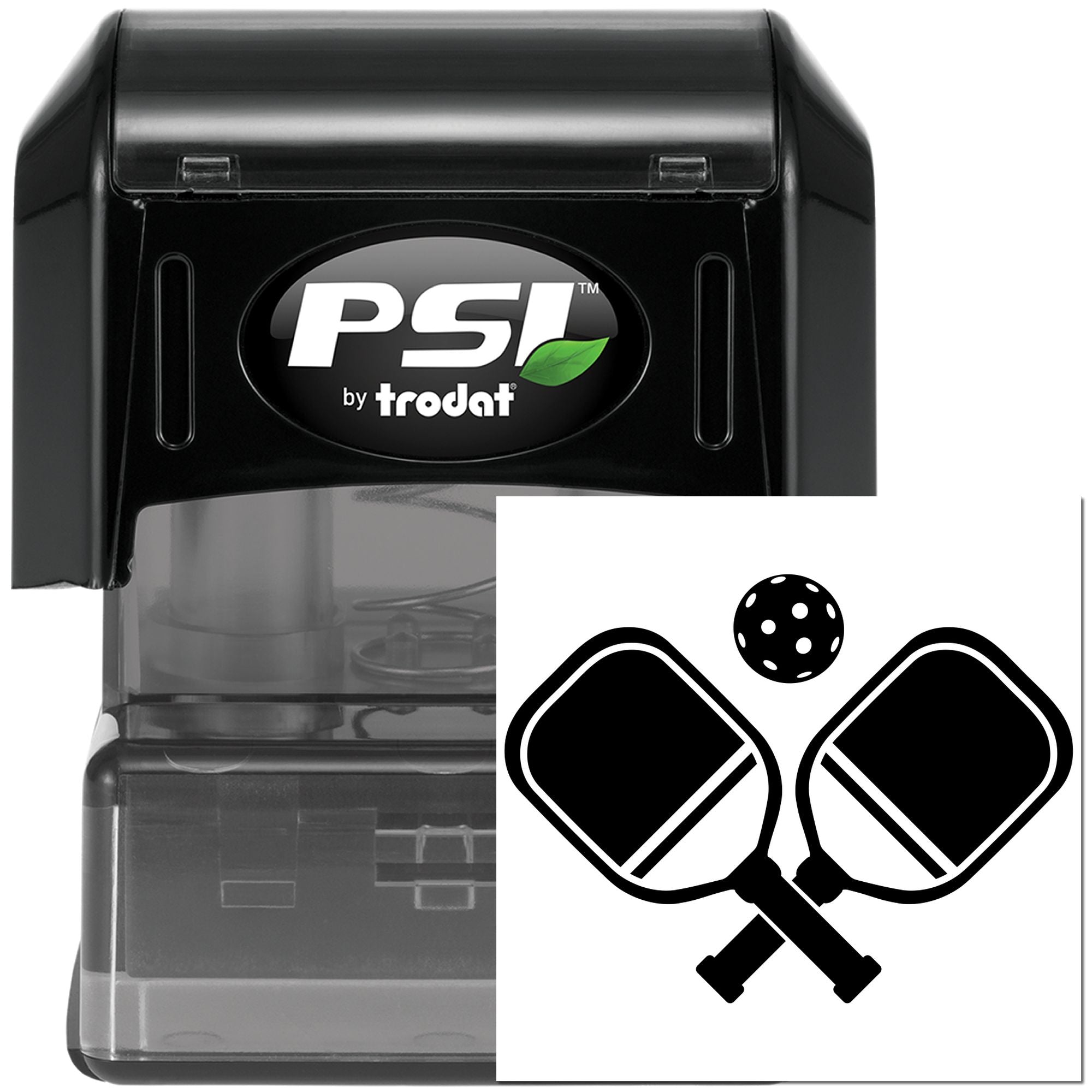 Pre-Inked Pickleball Paddle Duel Paper Craft Stamp