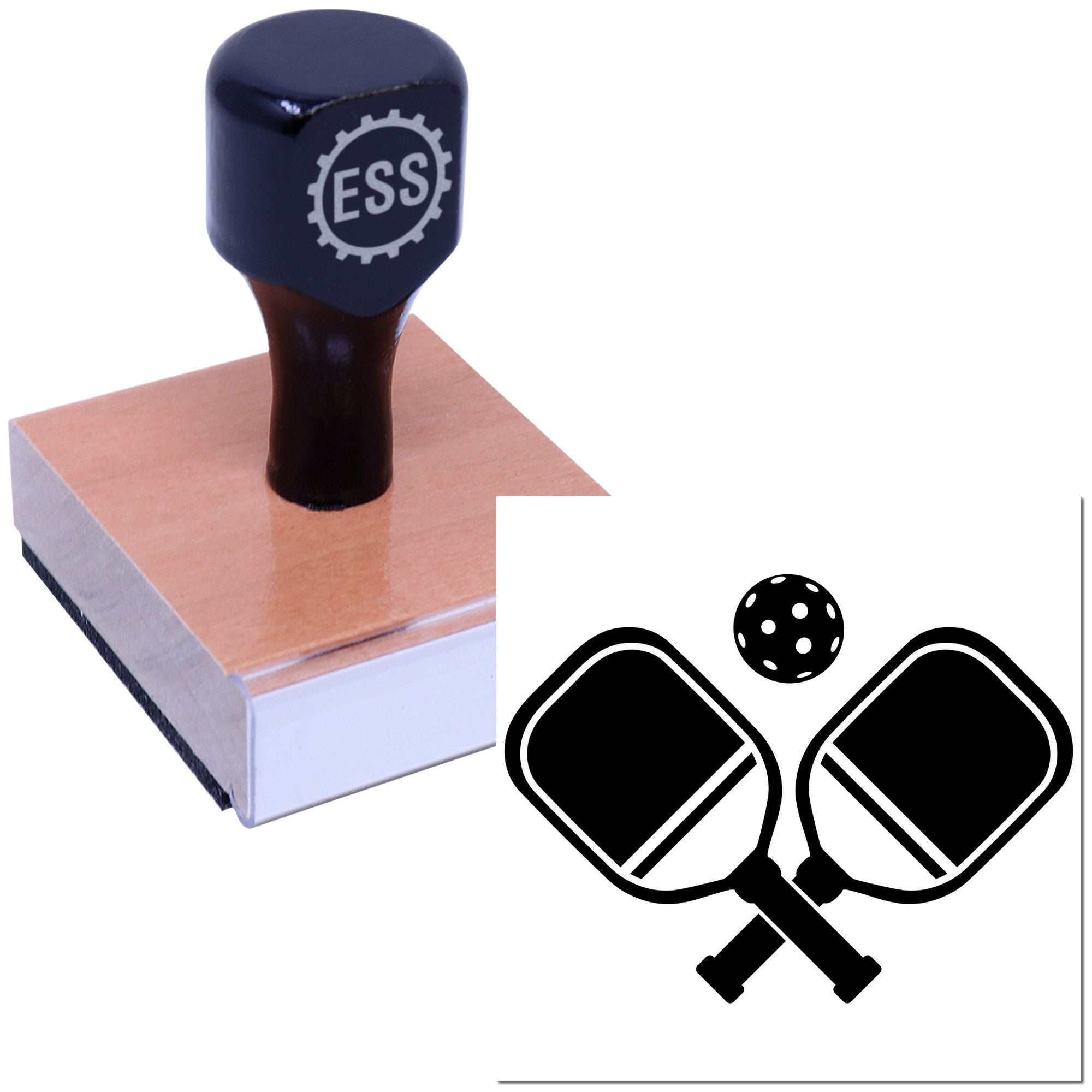 Crossed Paddle Rally Paper Goods Rubber Stamp