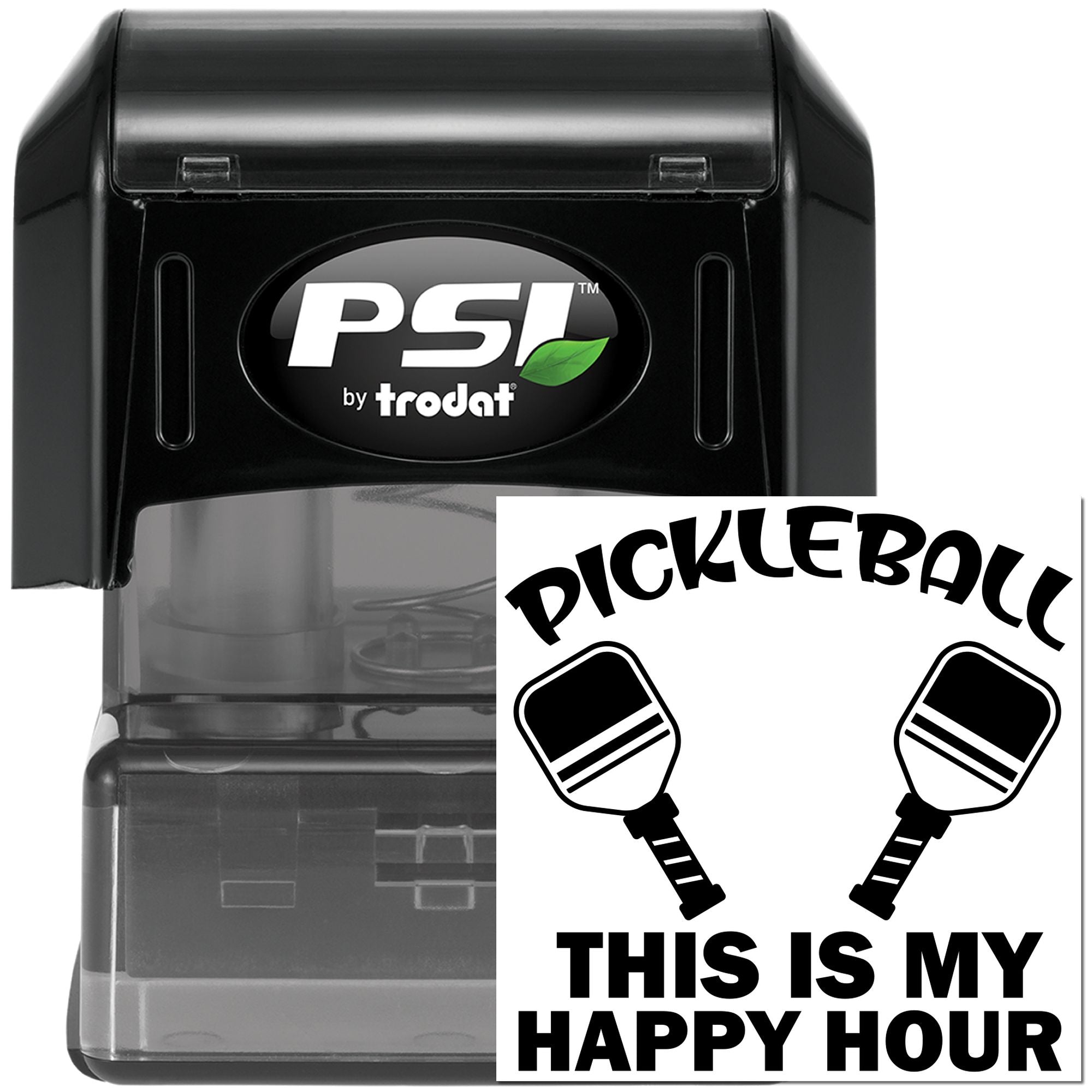 Pre-Inked Pickleball Happy Hour Journaling Stamp