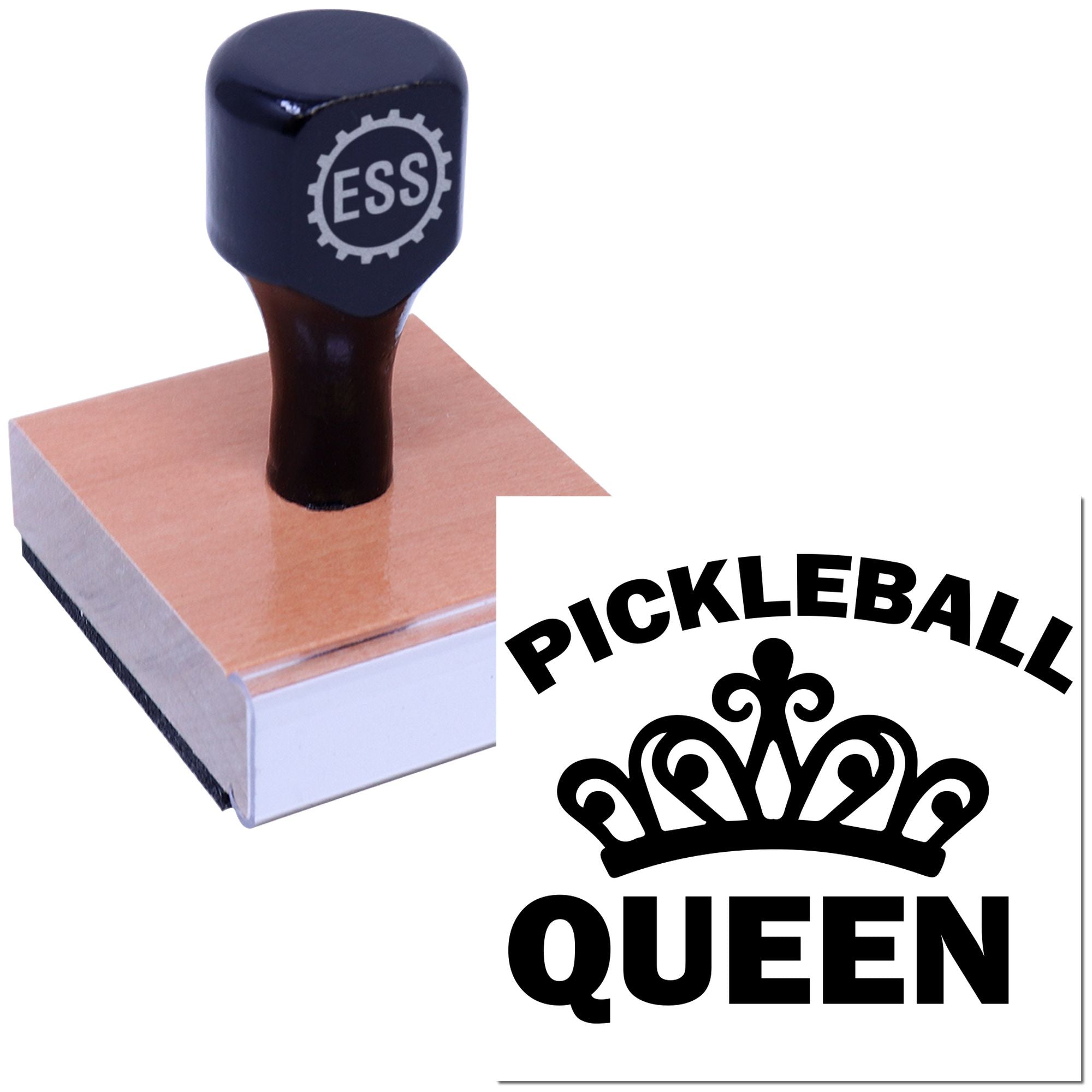 Regal Pickleball Queen Scrapbooking Rubber Stamp