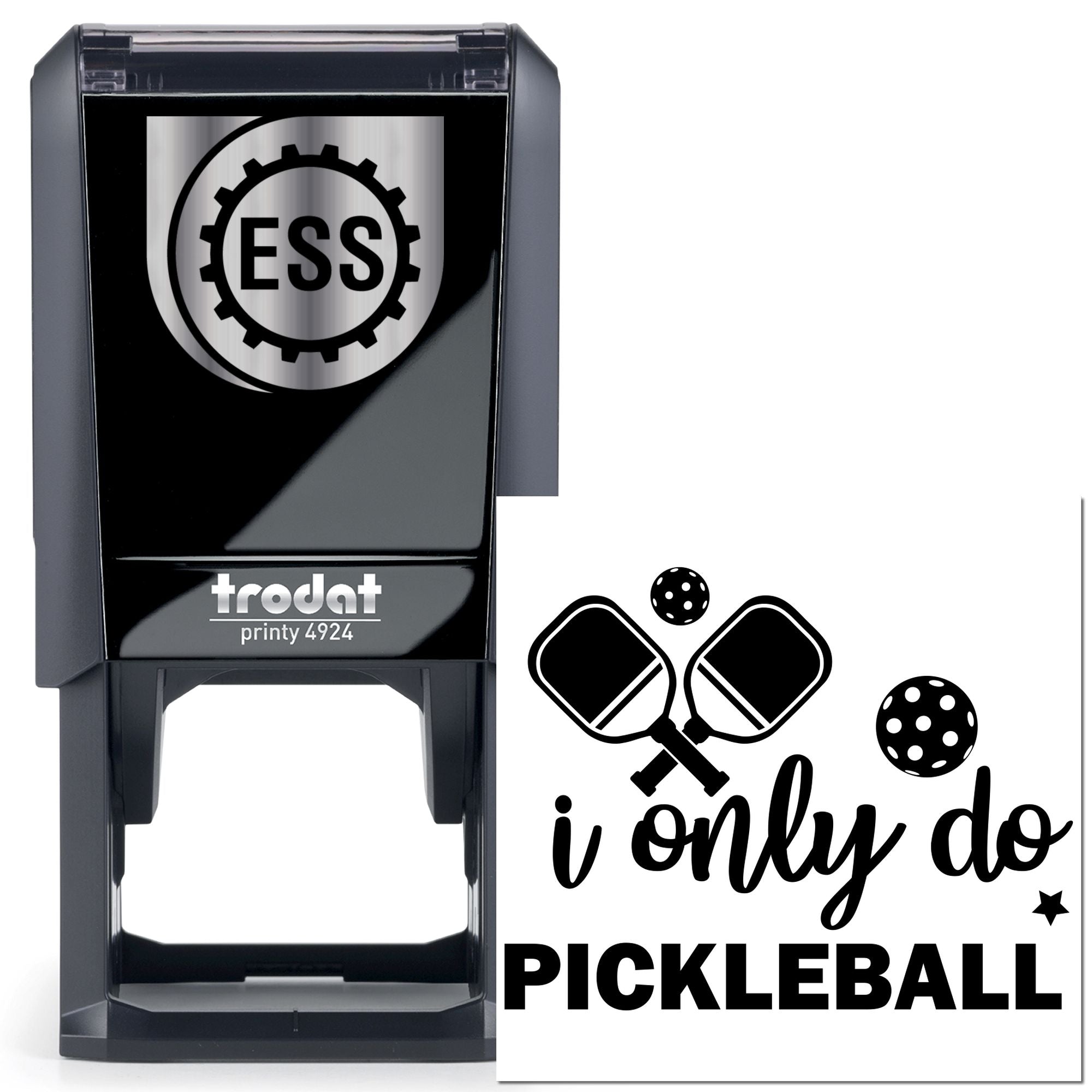 Self-Inking Pickleball Love Card Stamp