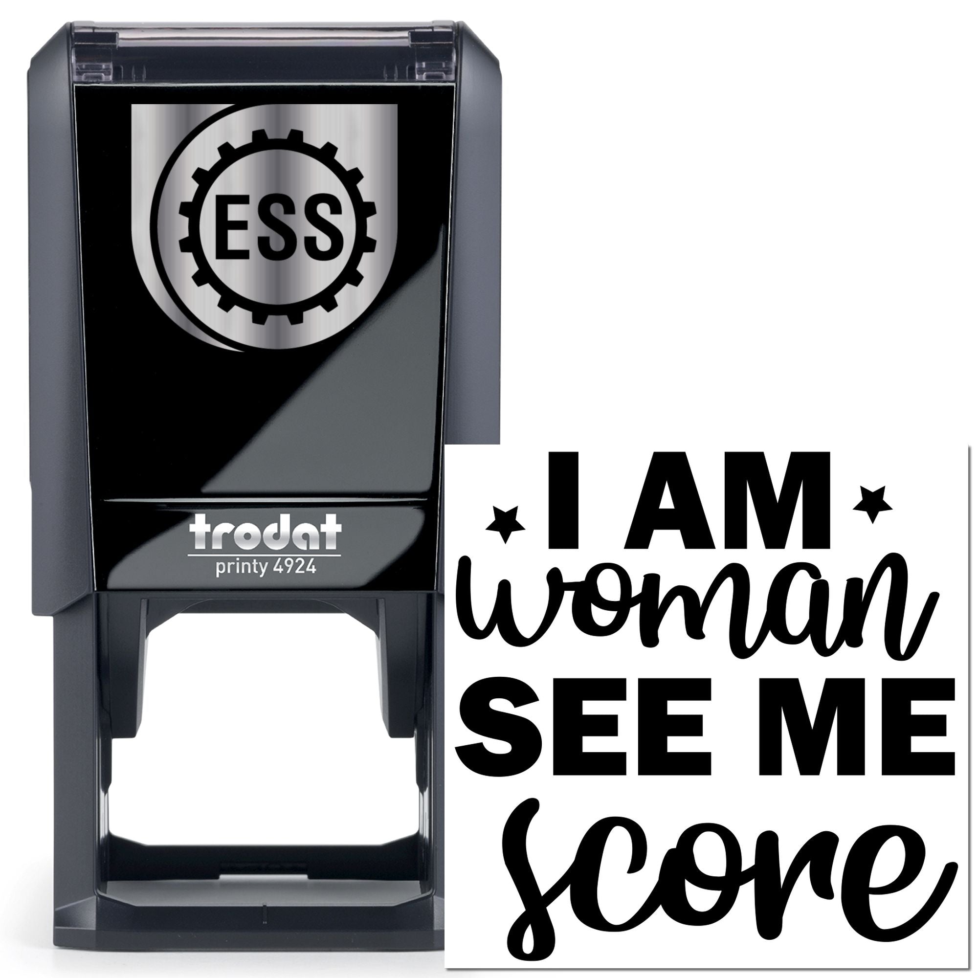Self-Inking Strong Woman Paper Craft Stamp