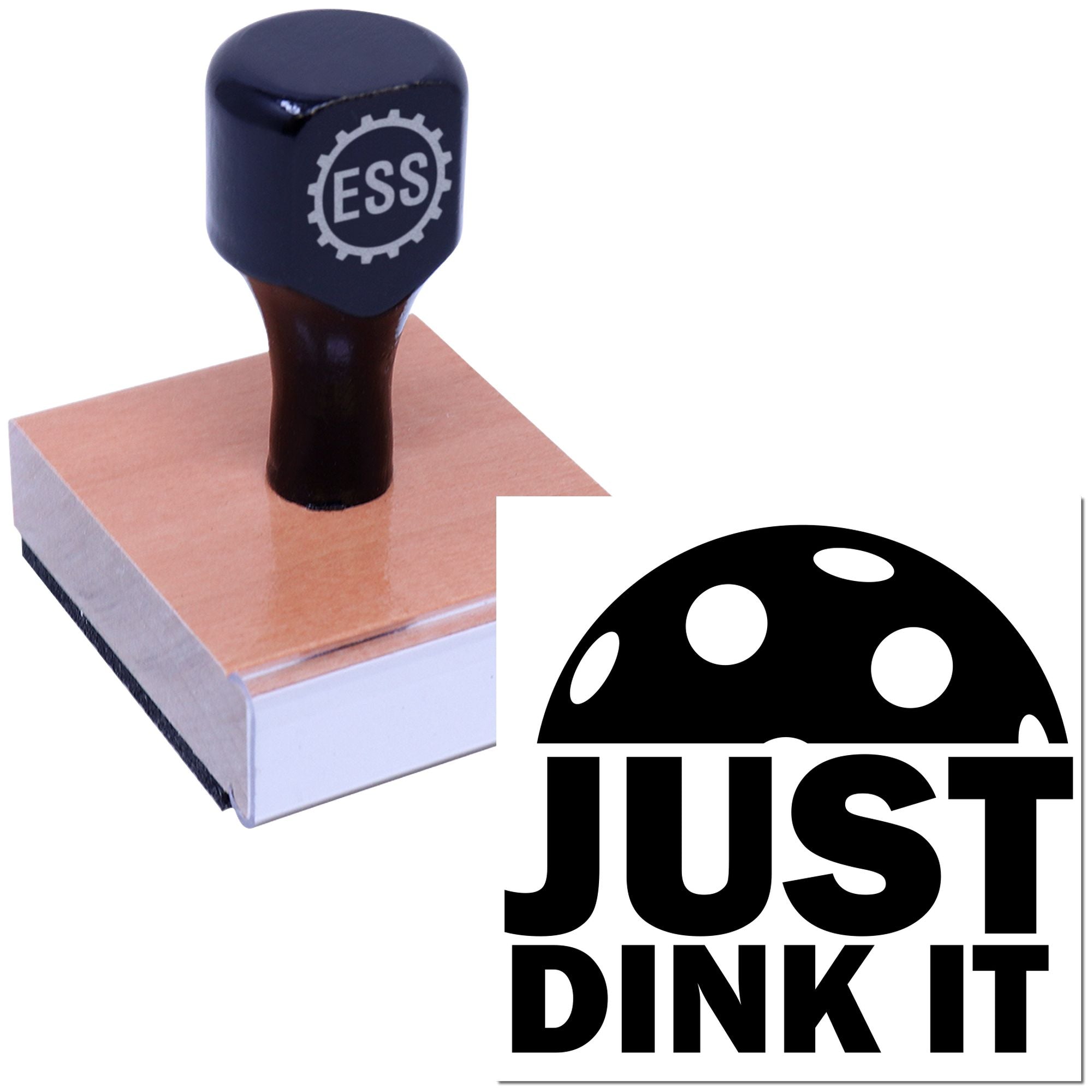 Pickleball Parody Logo Paper Goods Rubber Stamp
