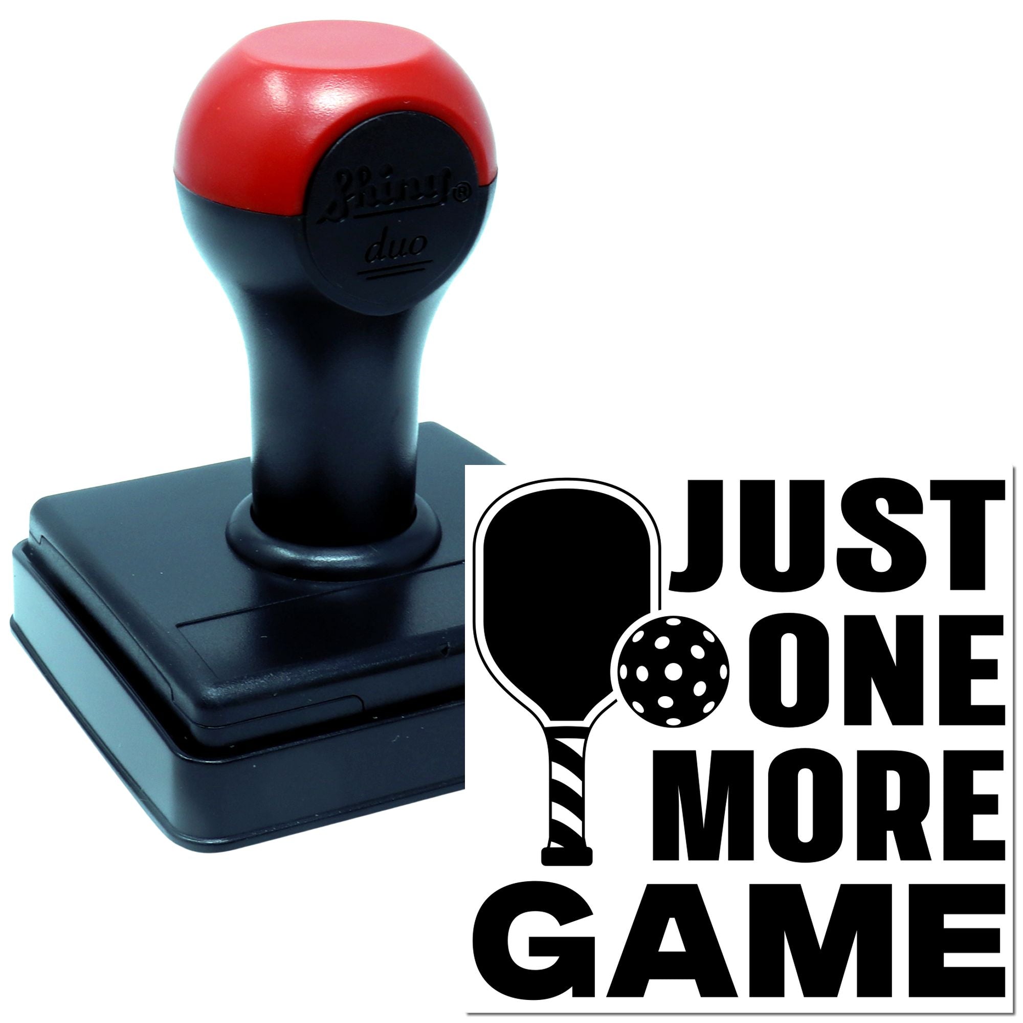 Duo Just One More Pickleball Game Hand Stamp
