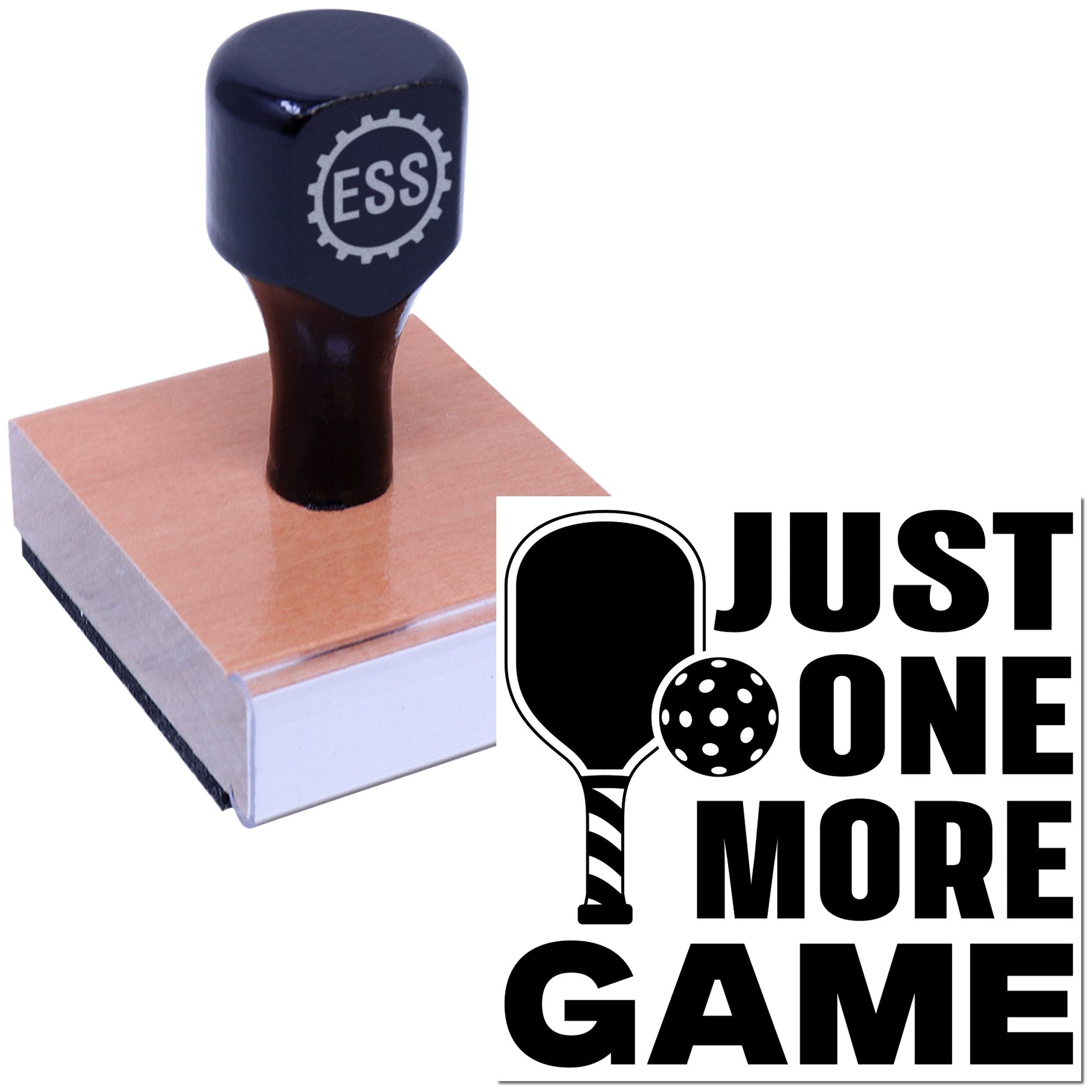 Endless Pickleball Fun Tag Rubber Stamp