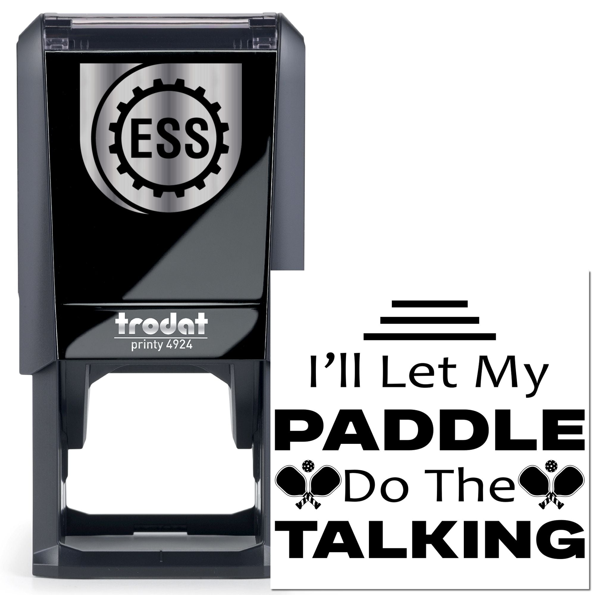 Self-Inking Paddle Talk Place Card Stamp