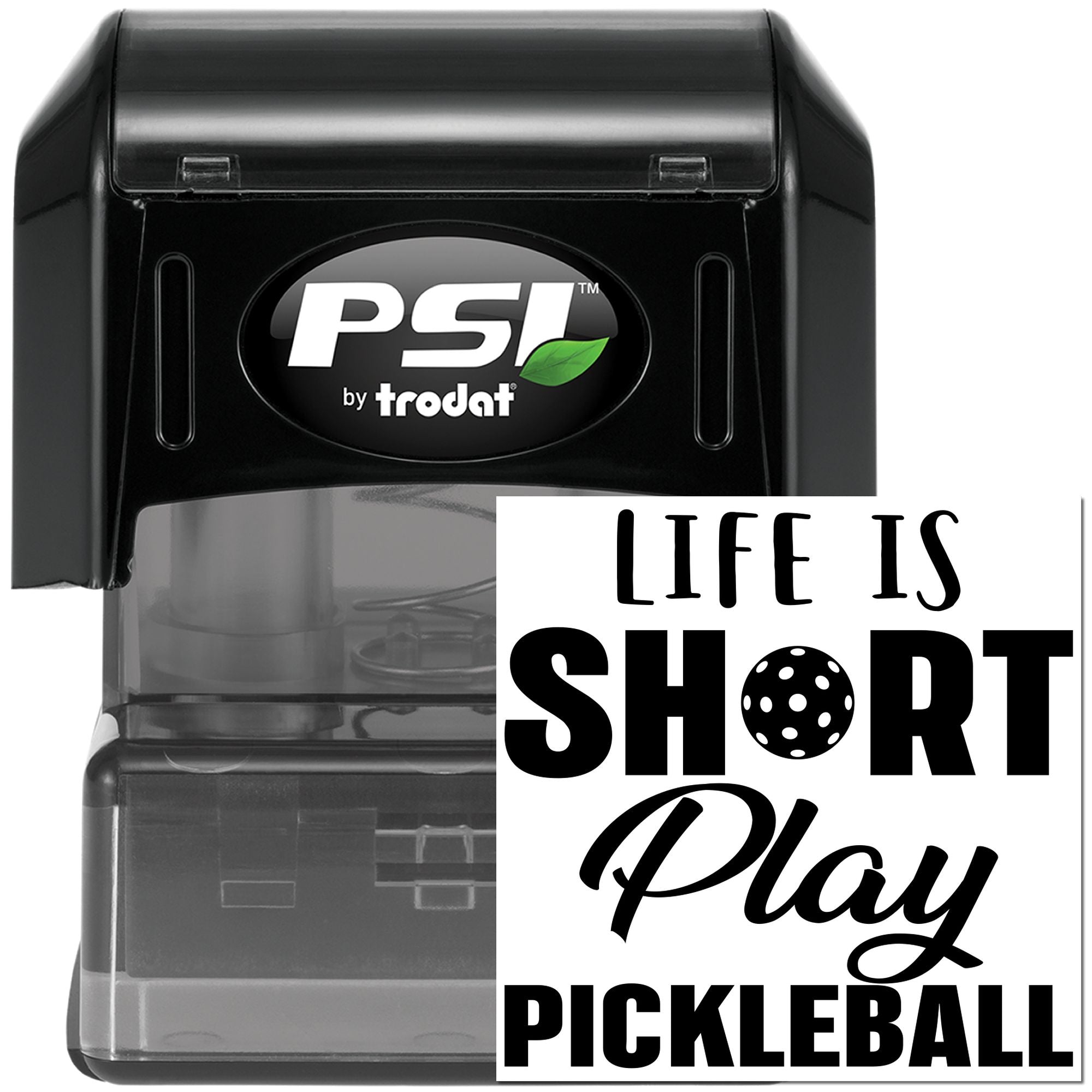 Pre-Inked Life Is Short Place Card Stamp