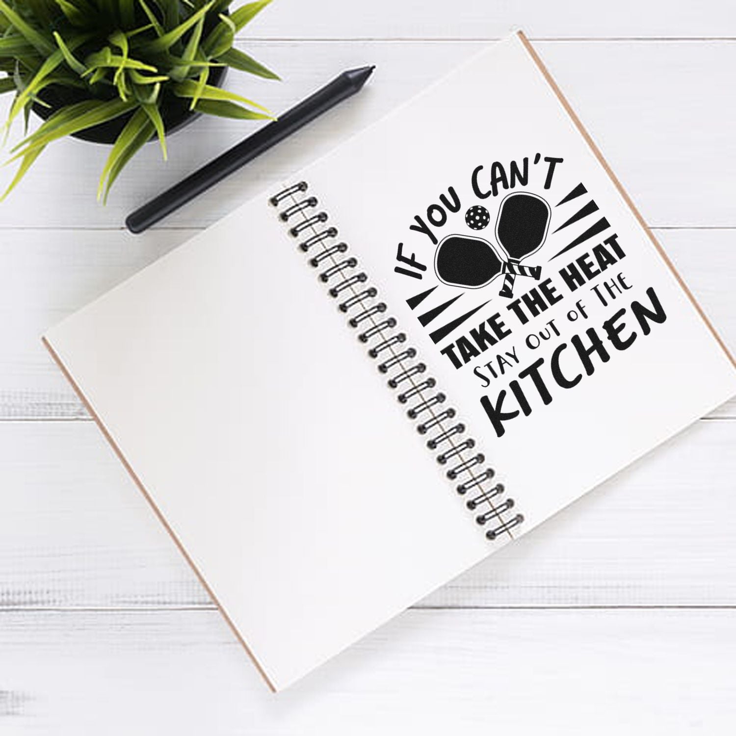 Duo Kitchen Heat Pickleball Paddles Sign Hand Stamp