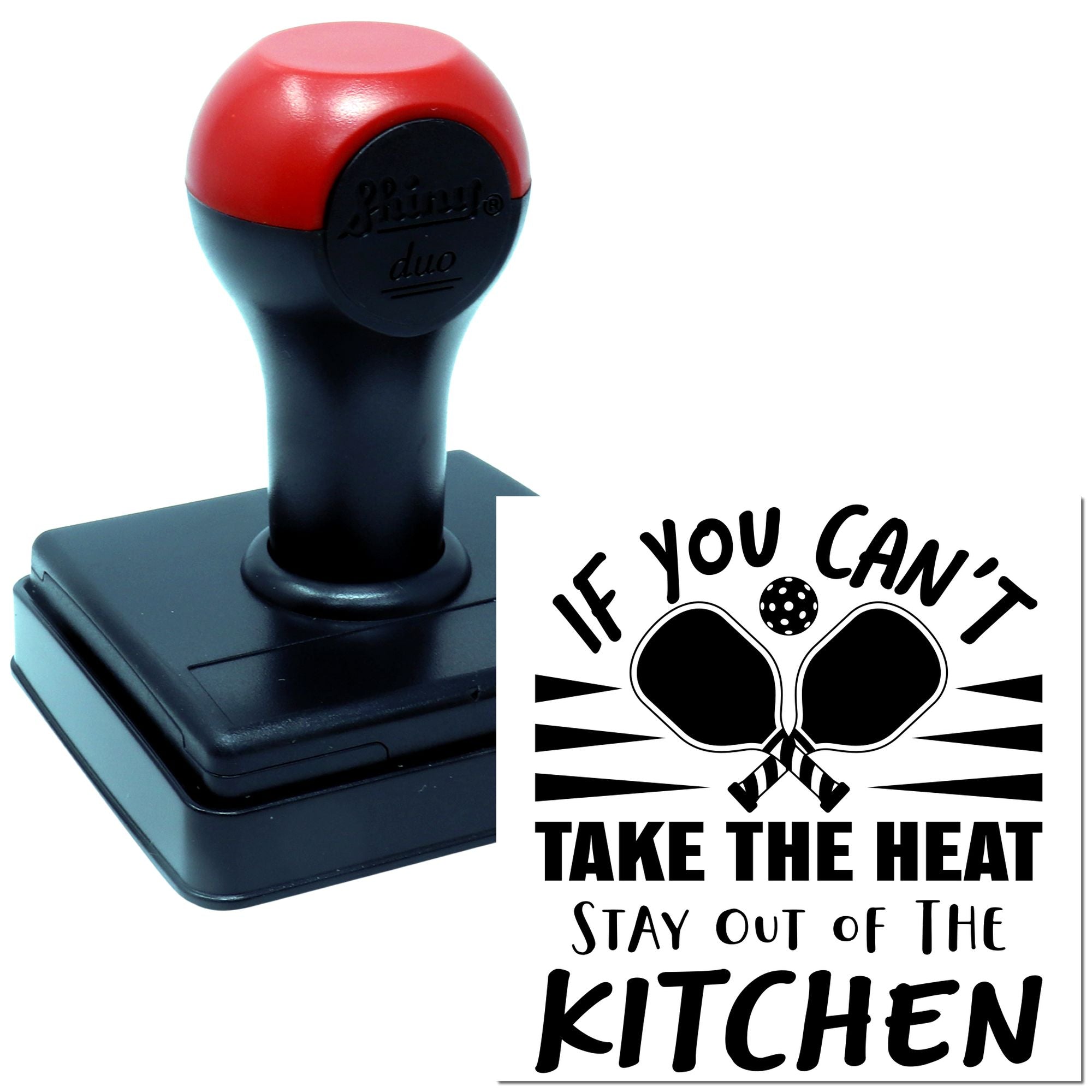 Duo Kitchen Heat Pickleball Paddles Sign Hand Stamp