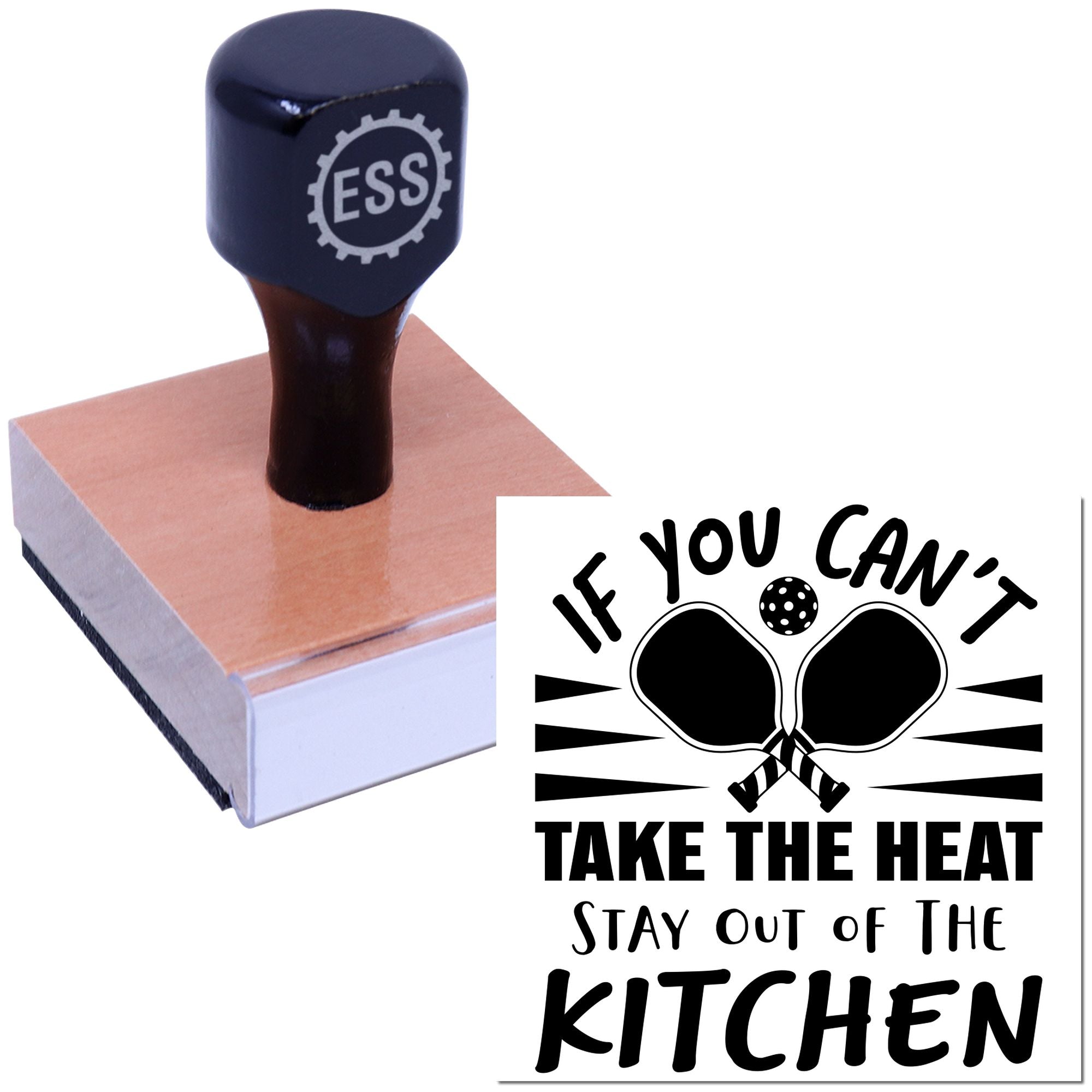 Pickleball Kitchen Warning Crafting Rubber Stamp