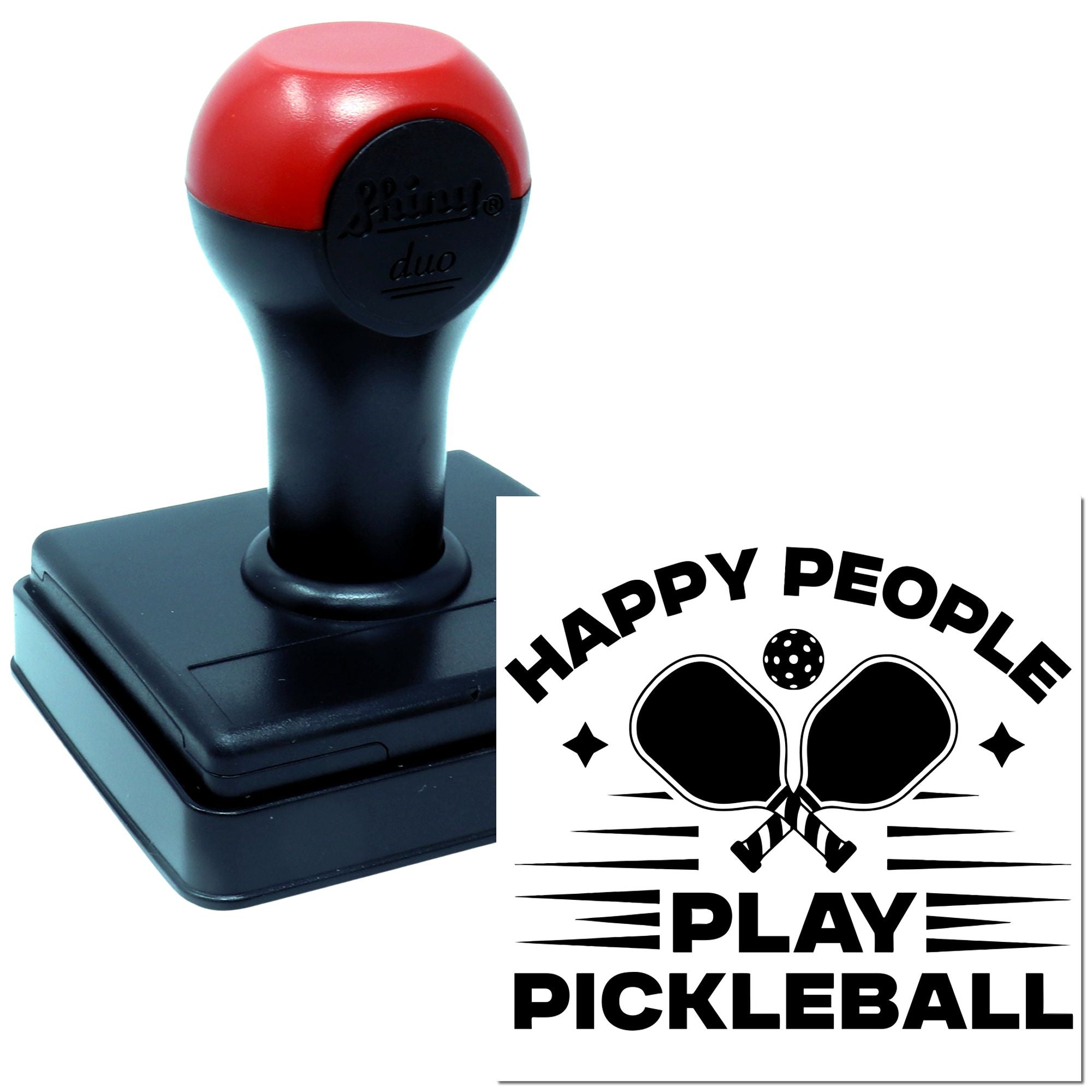 Duo Joyful Paddles Unite For Fun Hand Stamp