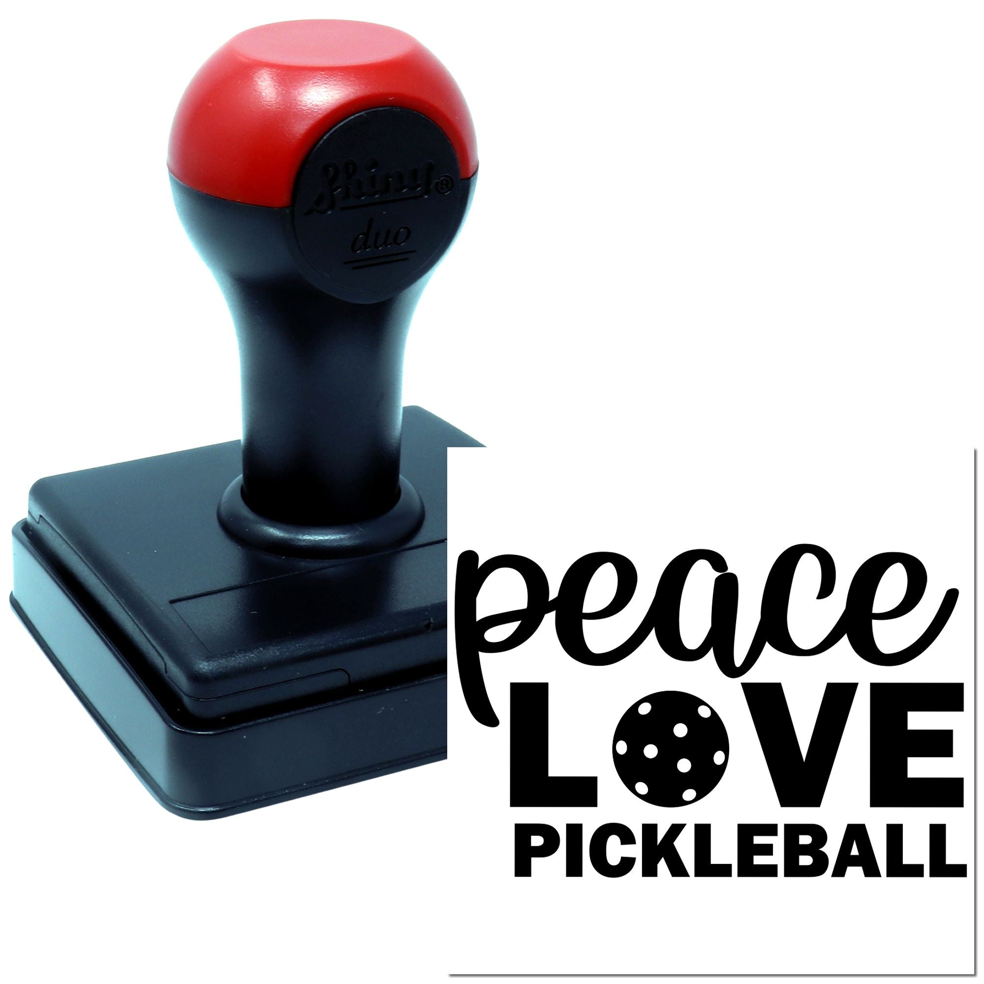 Duo Peace Love Pickleball Iconic Graphic Hand Stamp