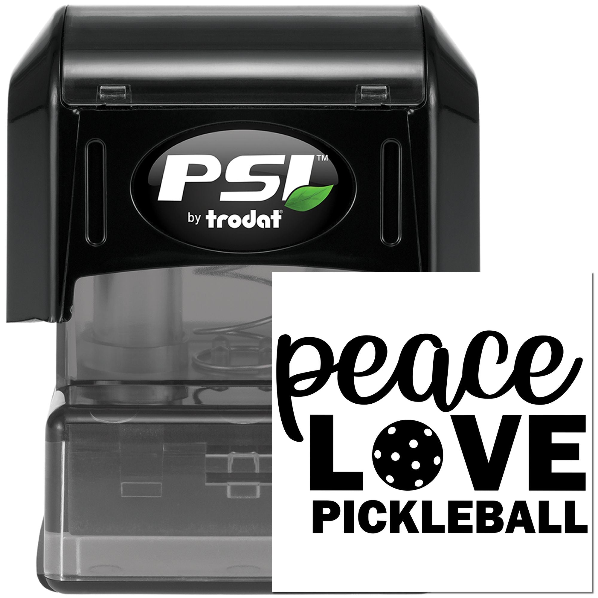 Pre-Inked Peace Love Pickleball Papercraft Stamp