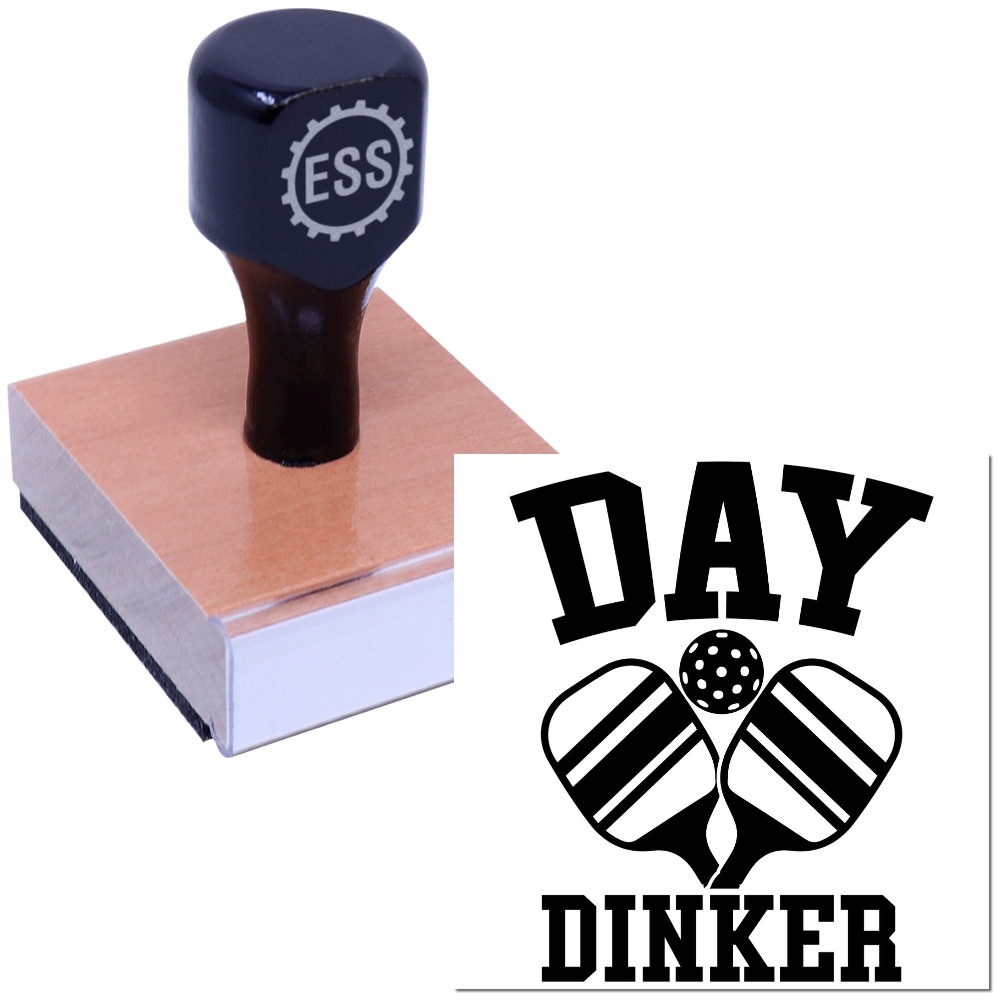 Daytime Dink Duo Mini Card Rubber Stamp