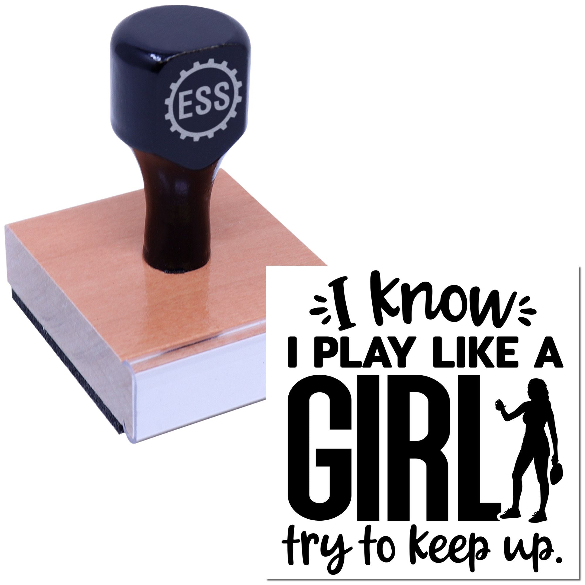 Fearless Female Playmaker Tag Rubber Stamp