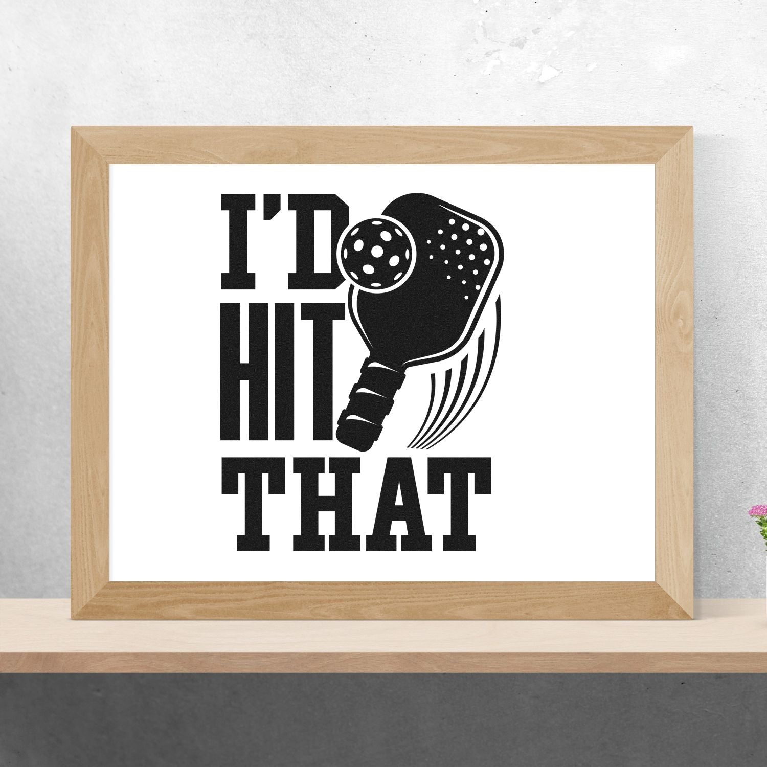 Cheeky Pickleball Slogan Favor Tag Rubber Stamp