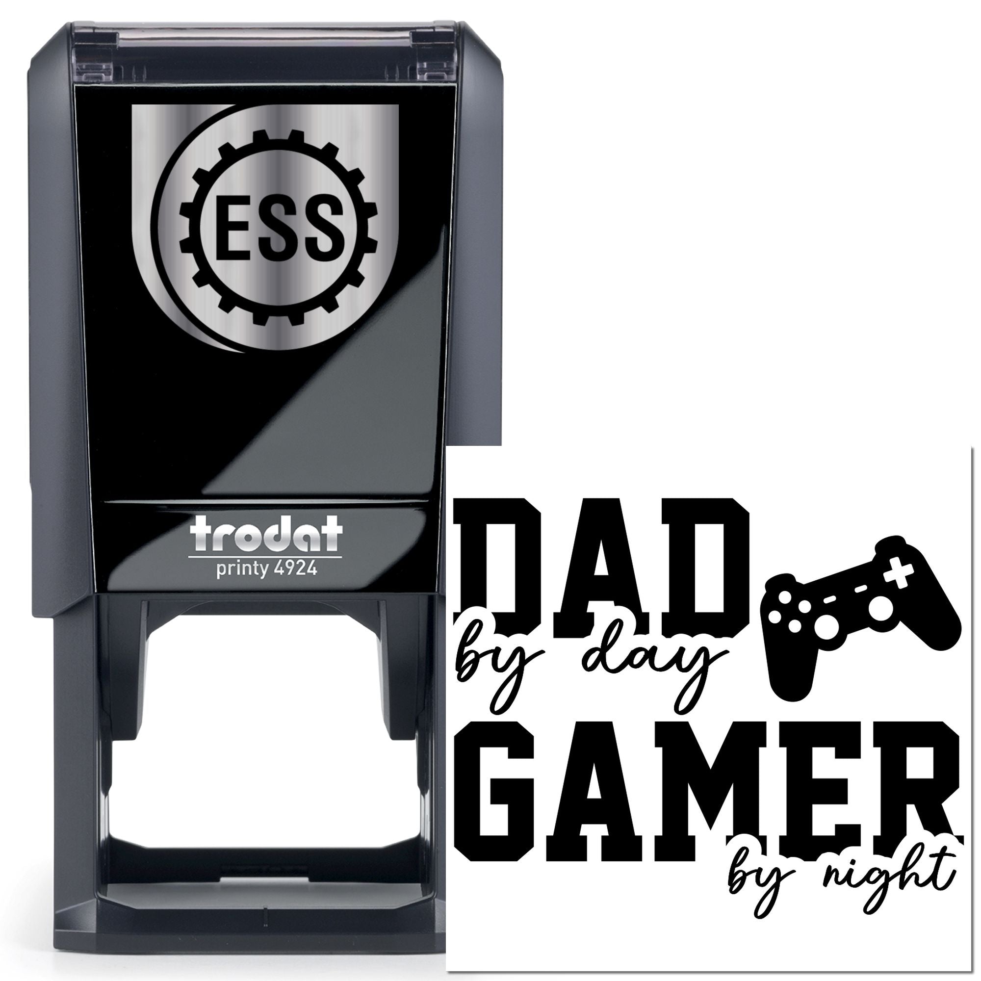 Self-Inking Gamer Dad Card Stamp