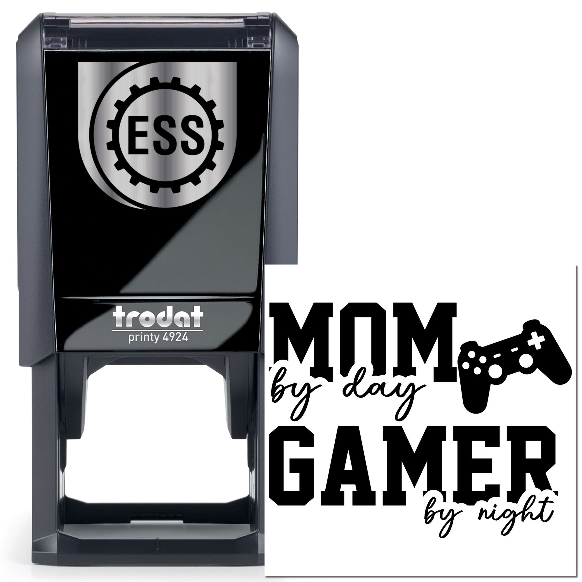 Self-Inking Gamer Mom Card Making Stamp