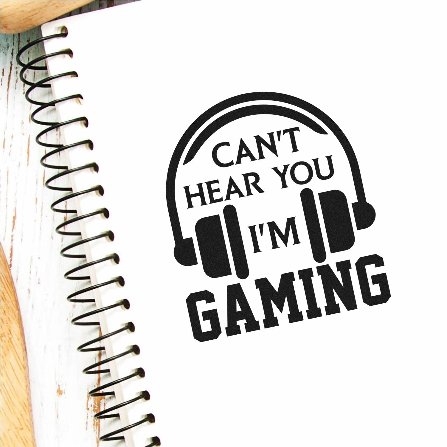 Self-Inking Silent Gamer Papercraft Stamp