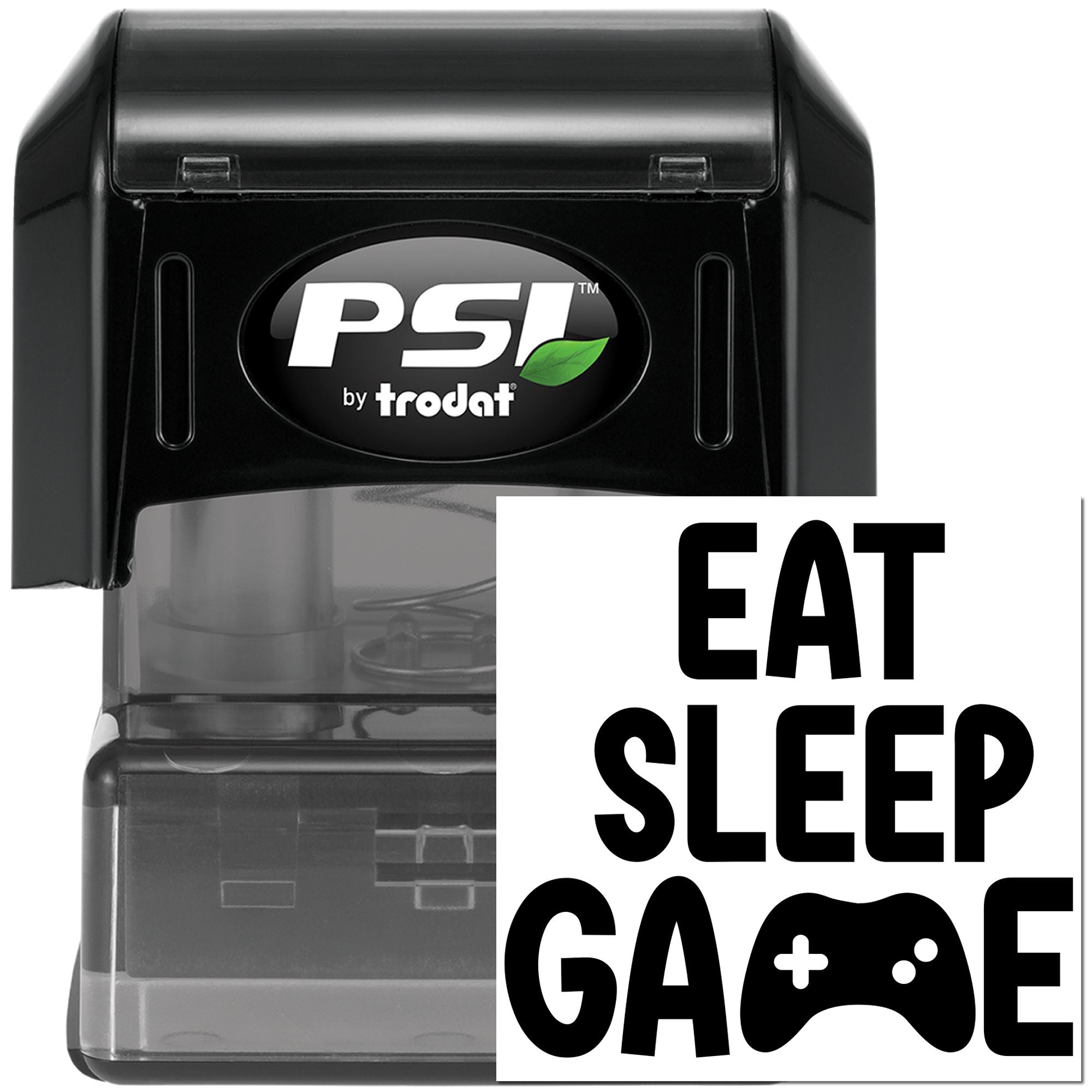 Pre-Inked Eat Sleep Game Paper Craft Stamp