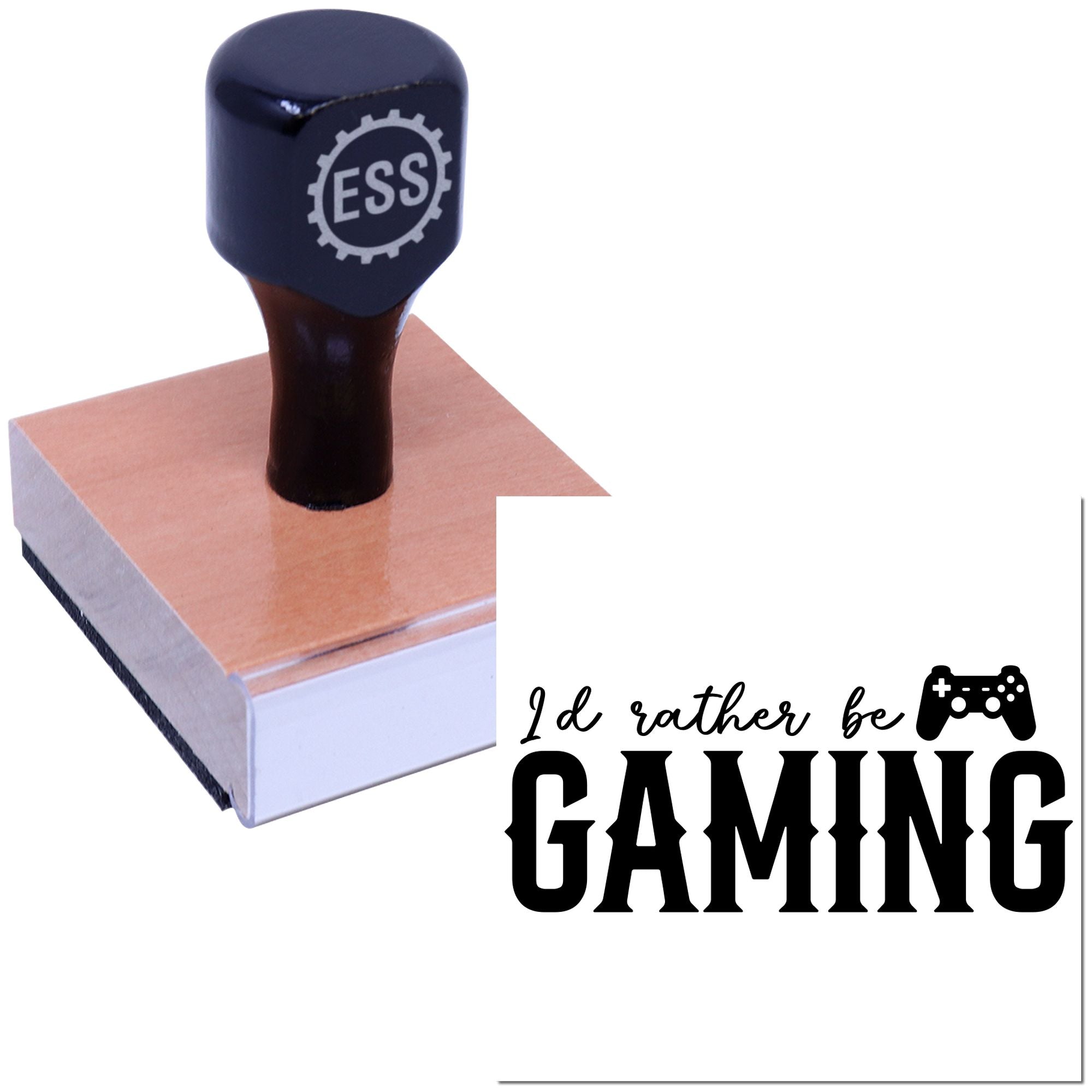 Escape Into Gaming Mini Card Rubber Stamp