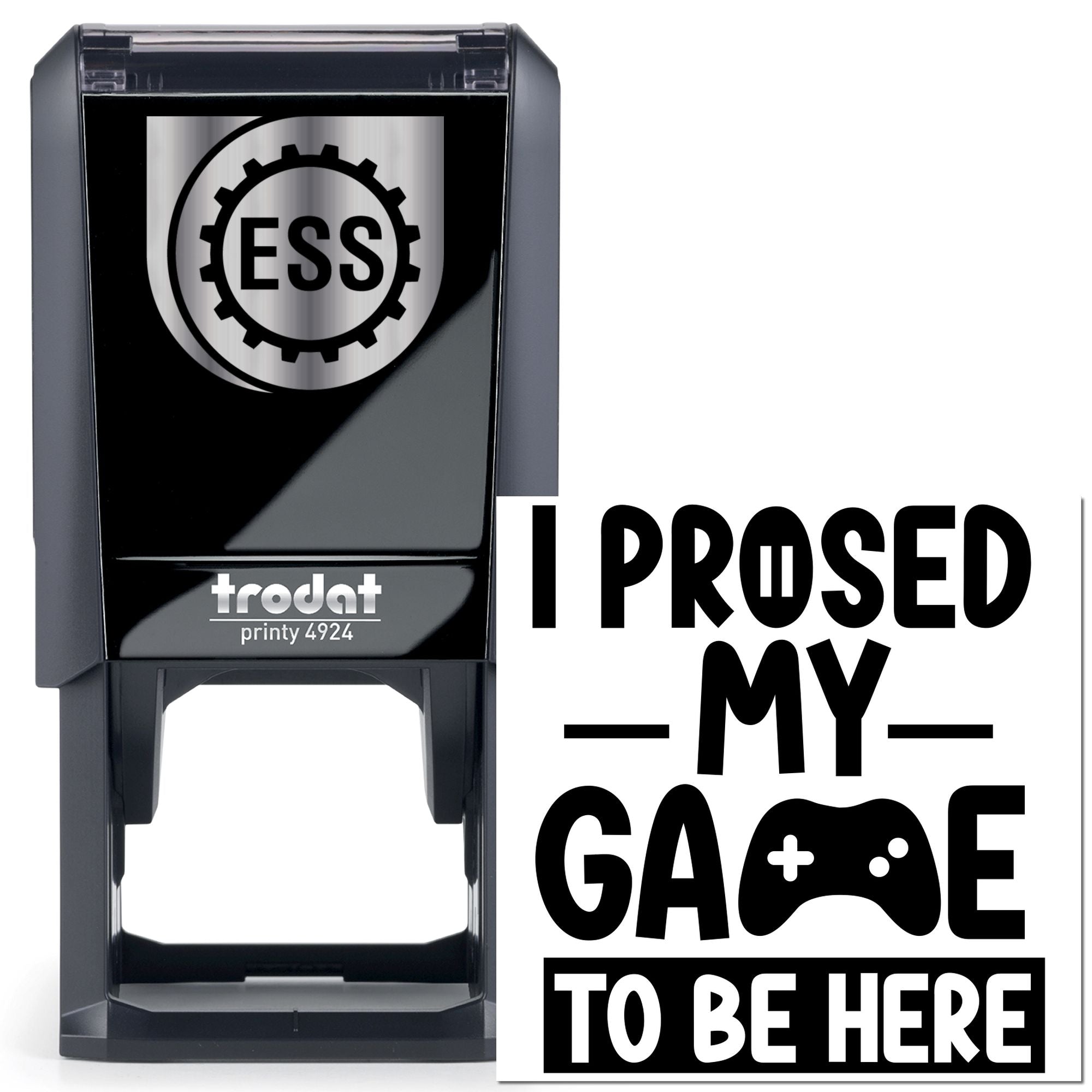 Self-Inking Game Pose Mini Card Stamp
