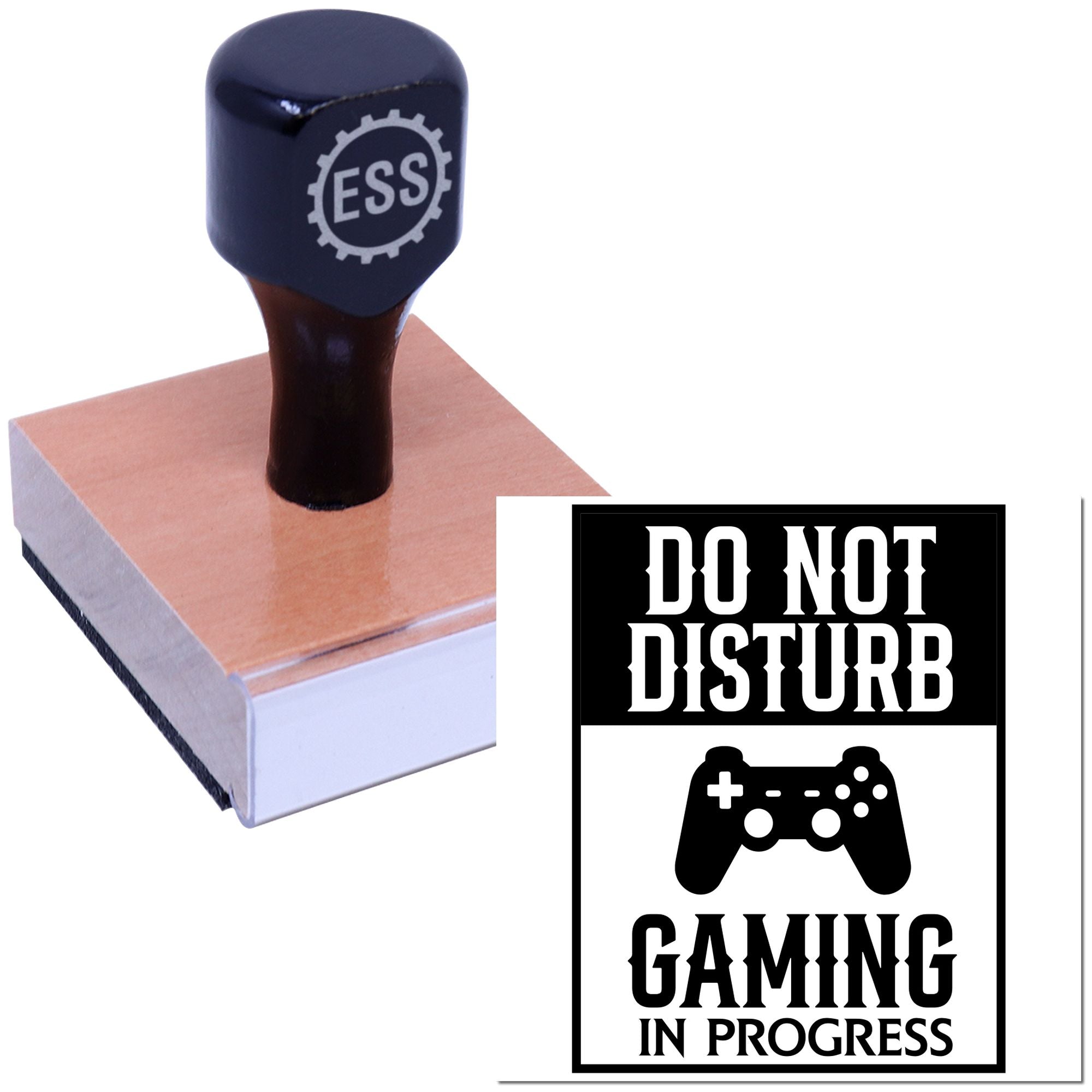 Quiet Game Zone Favor Tag Rubber Stamp