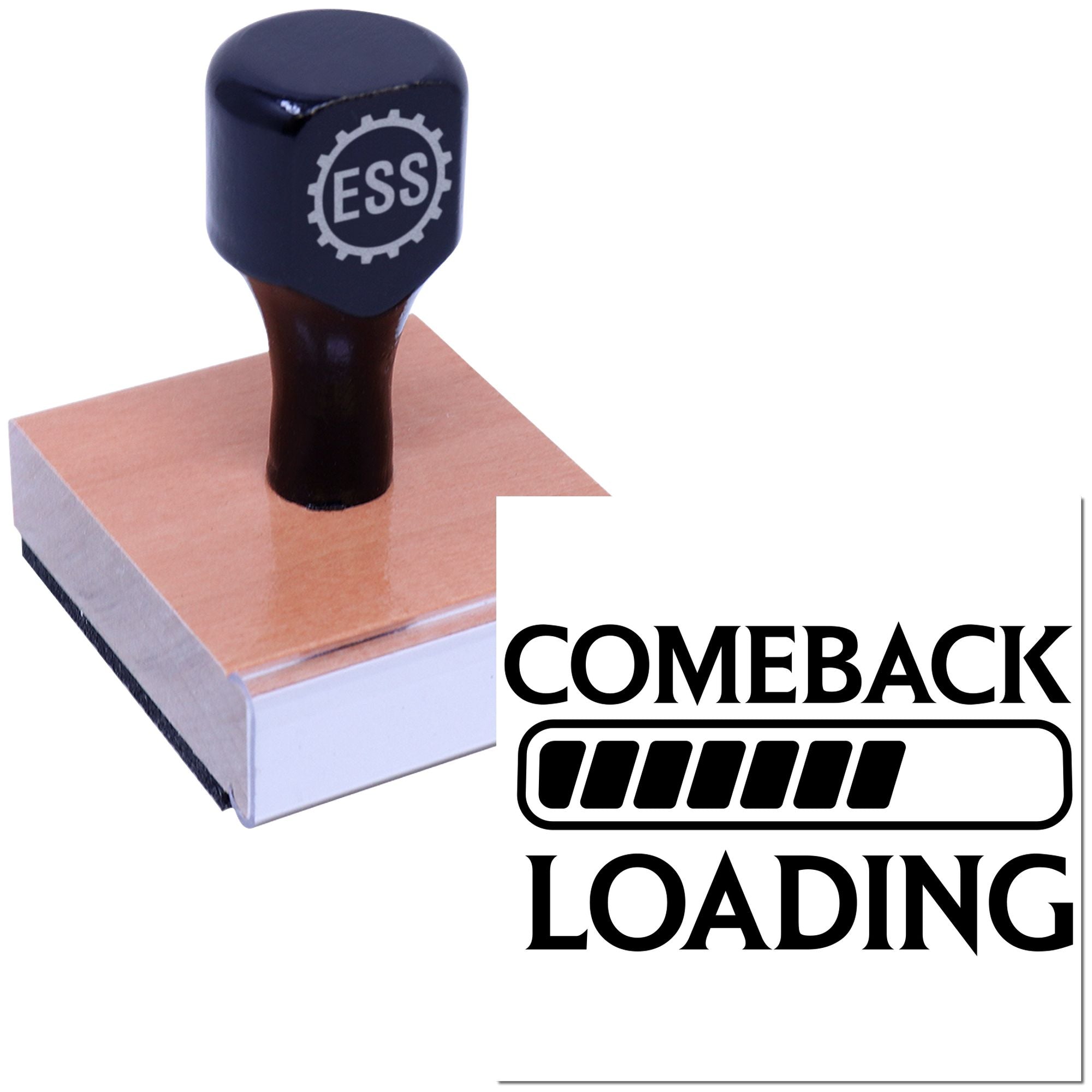 Resurgence Loading Bar Place Card Rubber Stamp