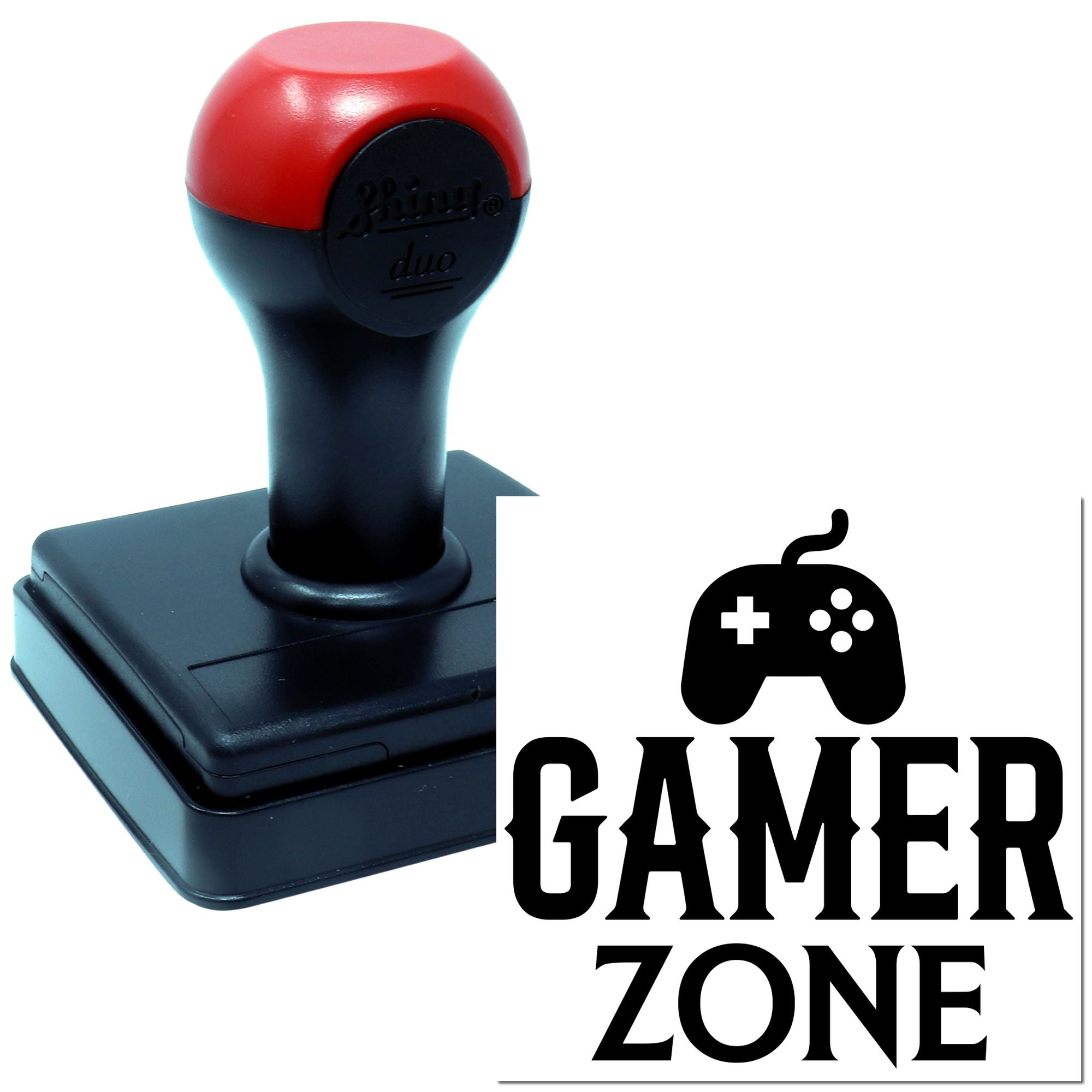 Duo Retro Controller Gamer Zone Sign Hand Stamp