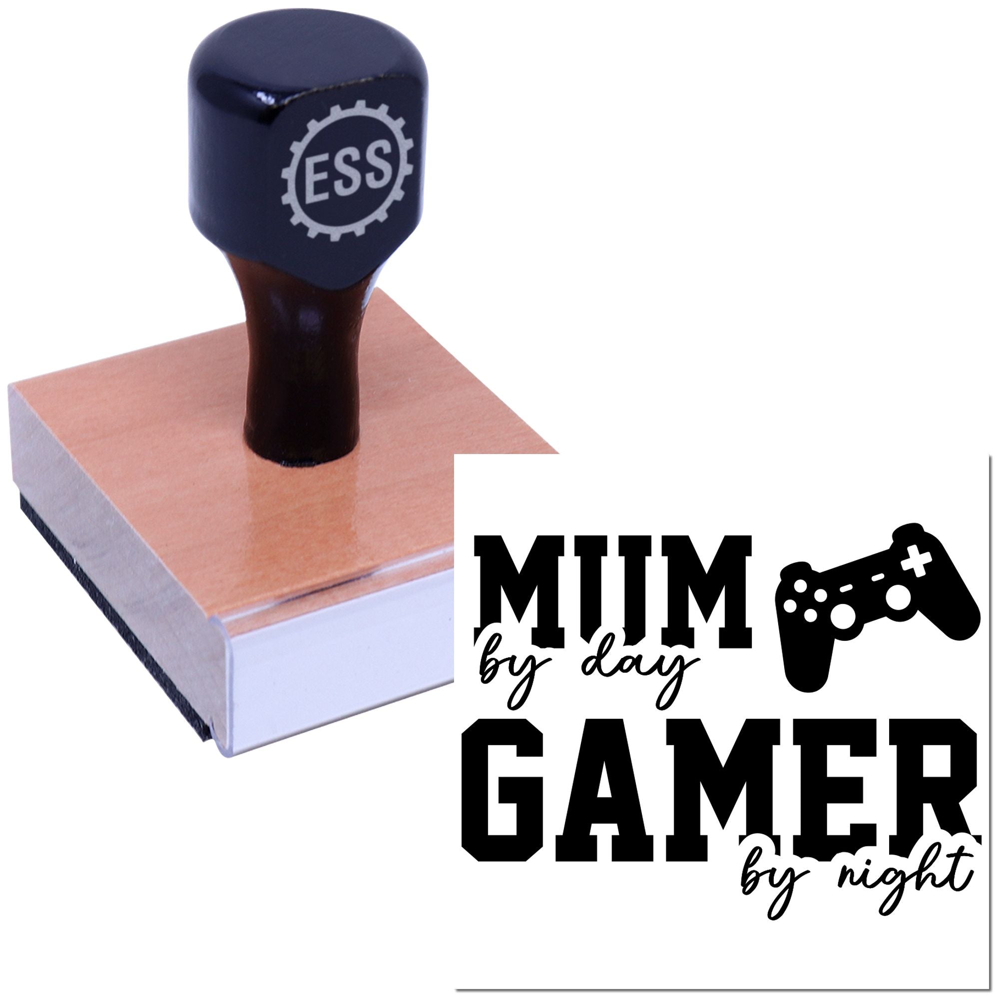 Day Job Gamer Crafting Rubber Stamp