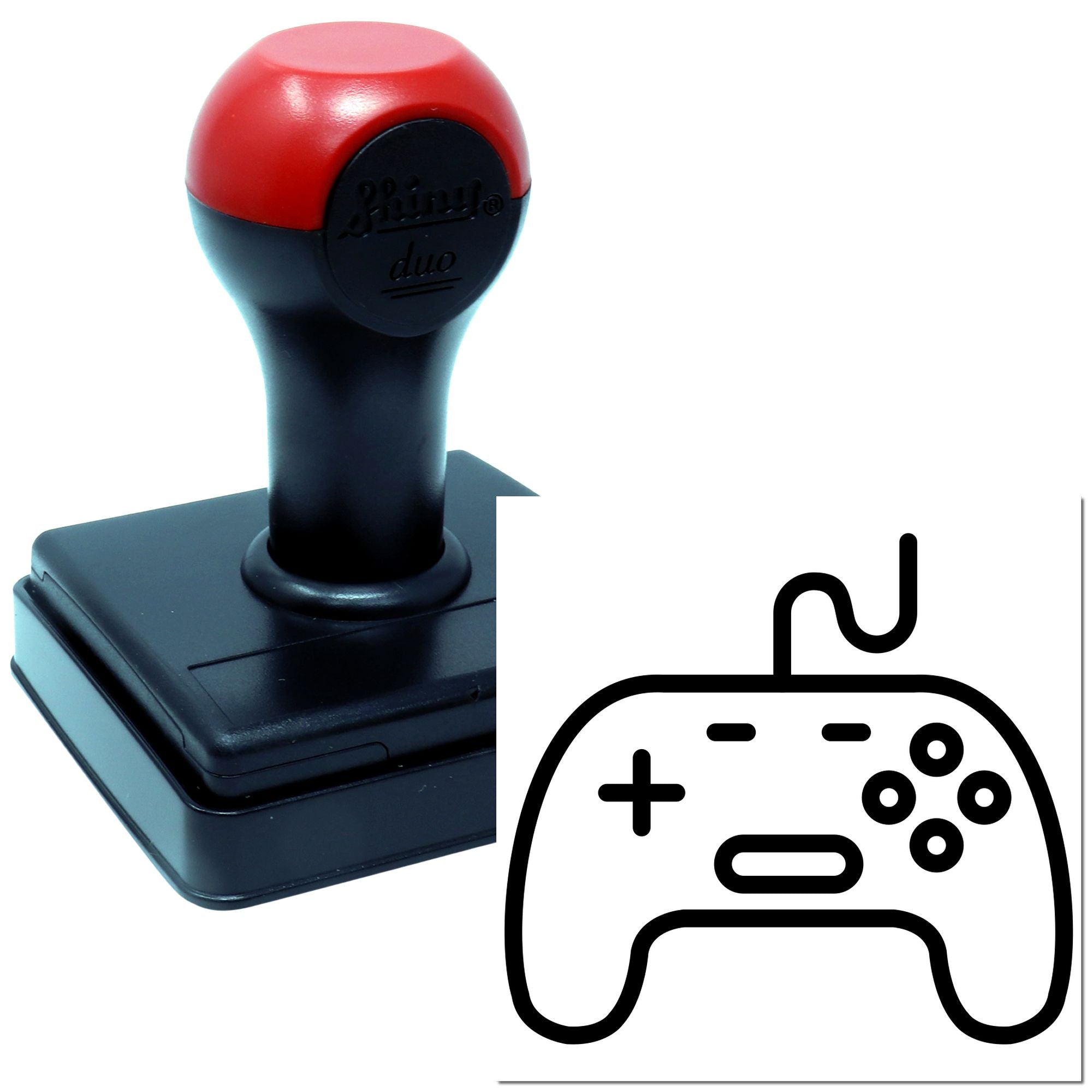 Duo Minimal Retro Wired Game Controller Hand Stamp