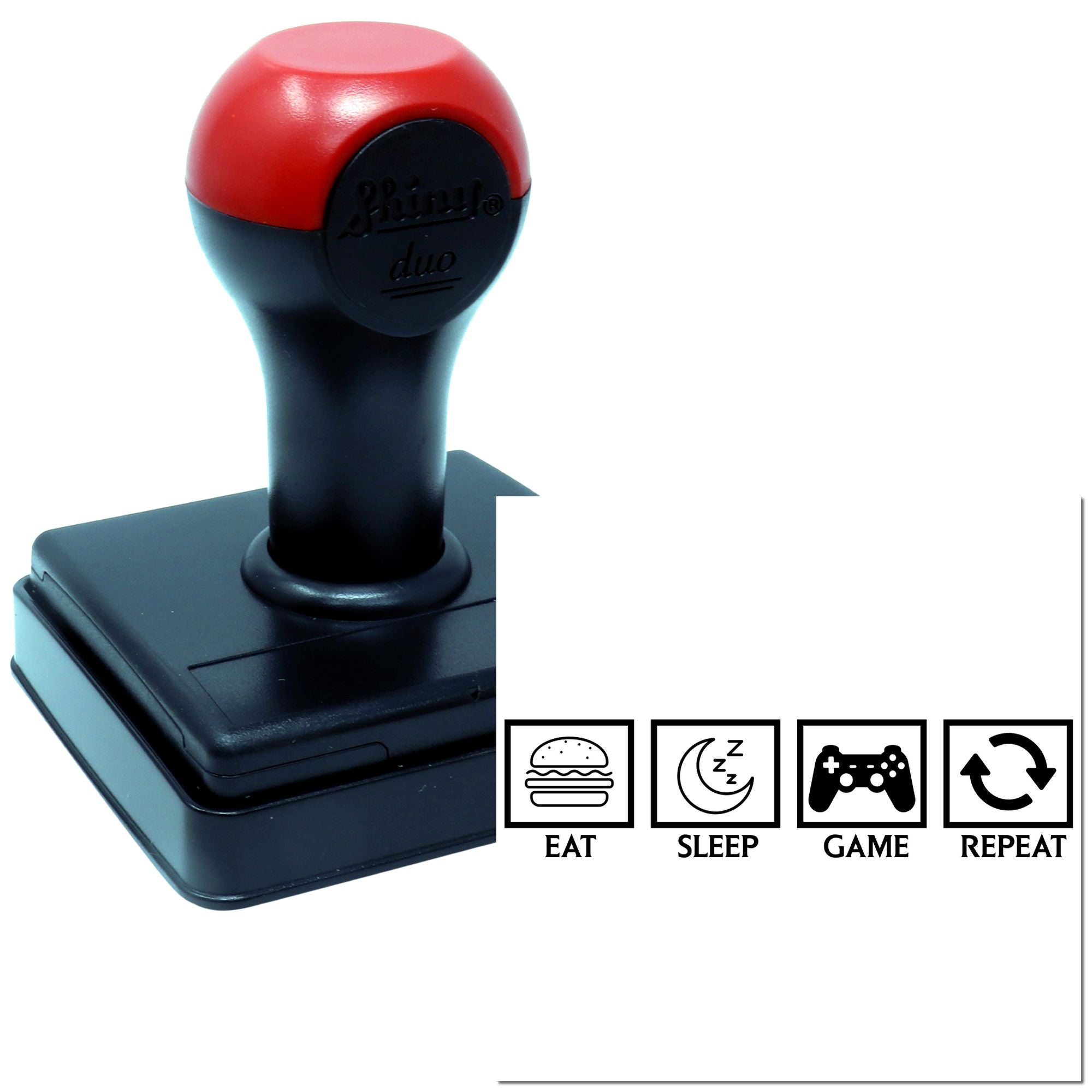 Duo Food Sleep Gaming Loop Forever Hand Stamp