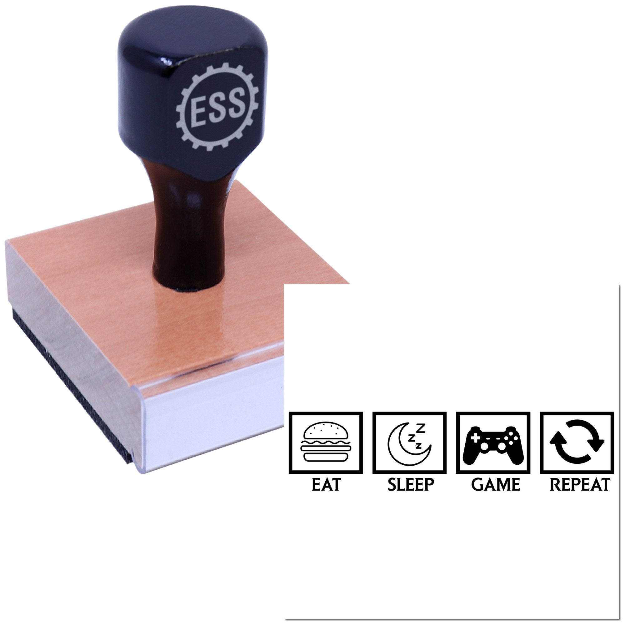 Gaming Life Loop Handcraft Rubber Stamp