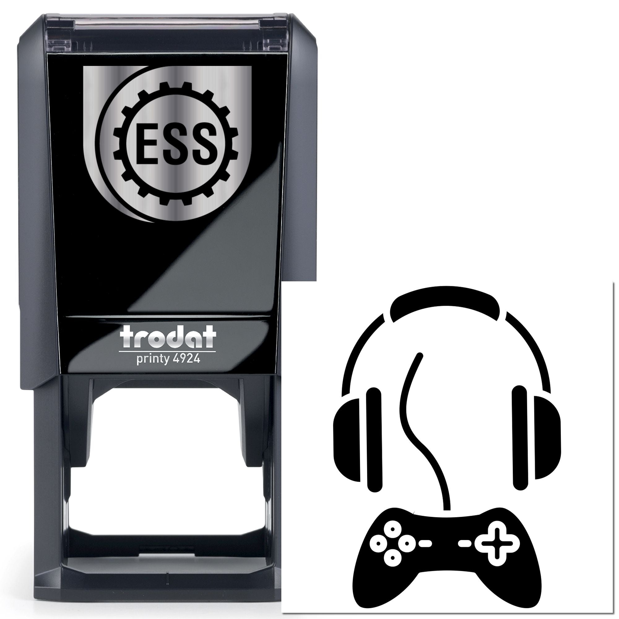Self-Inking Gaming Headset Note Card Stamp