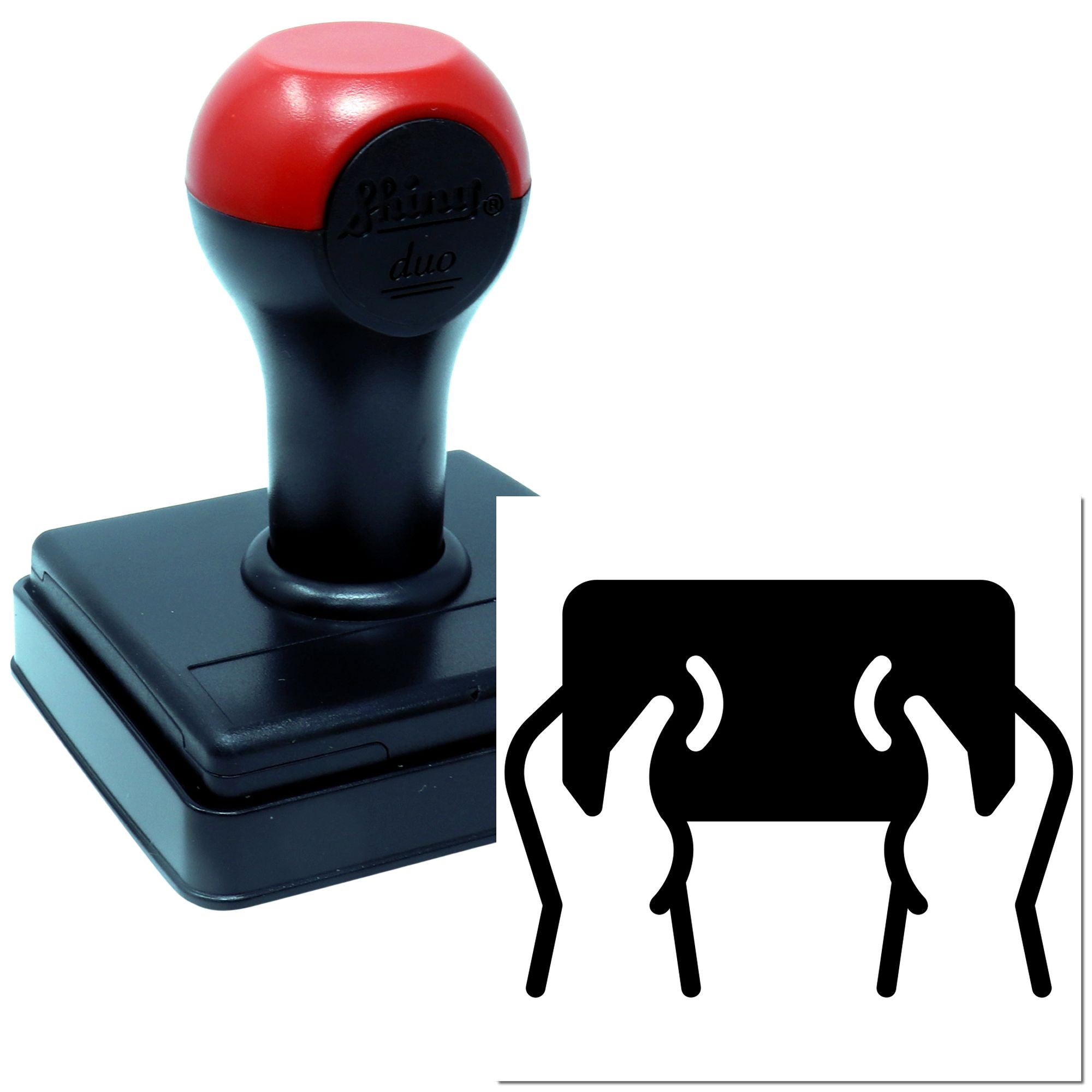 Duo Hands Holding Mobile Gaming Device Hand Stamp