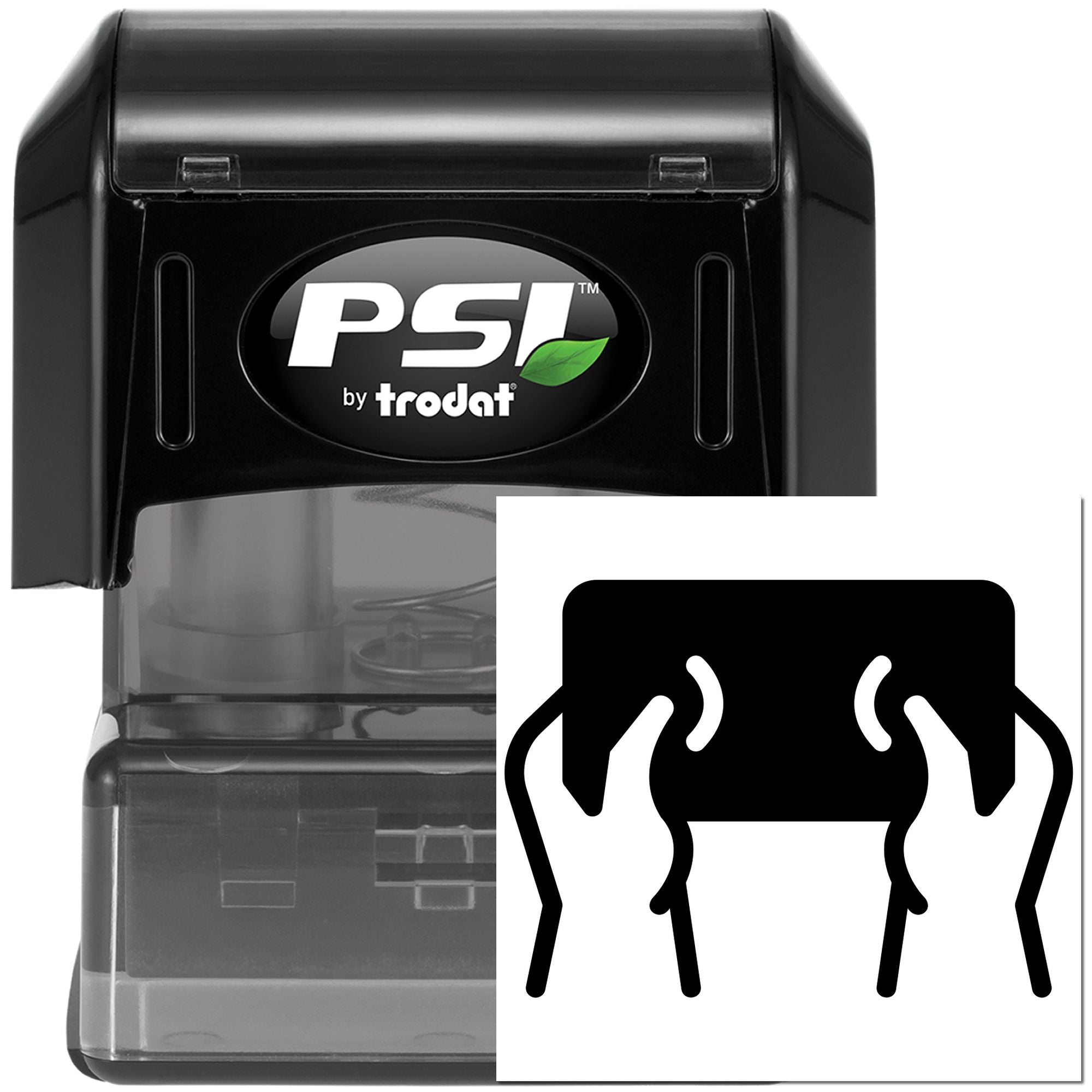 Pre-Inked Hands Holding Box Note Card Stamp