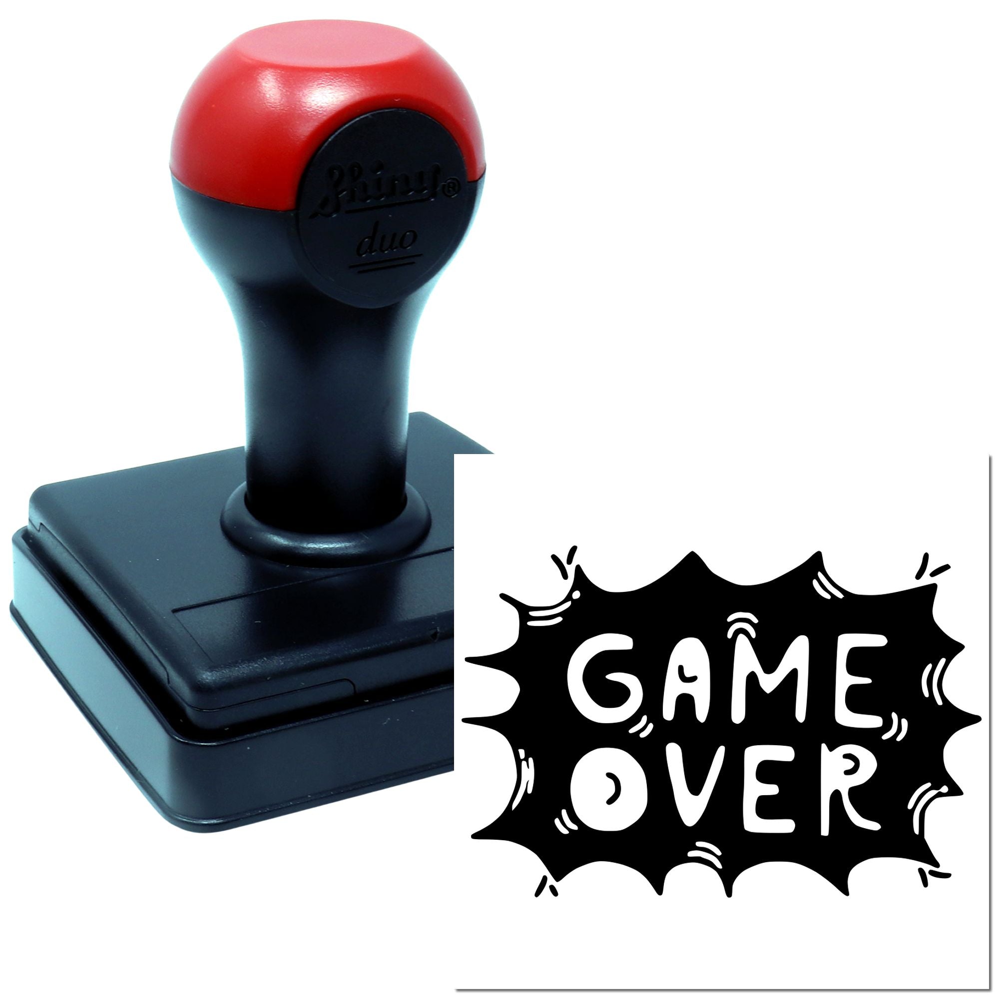 Duo Explosive Black And White Gameover Hand Stamp