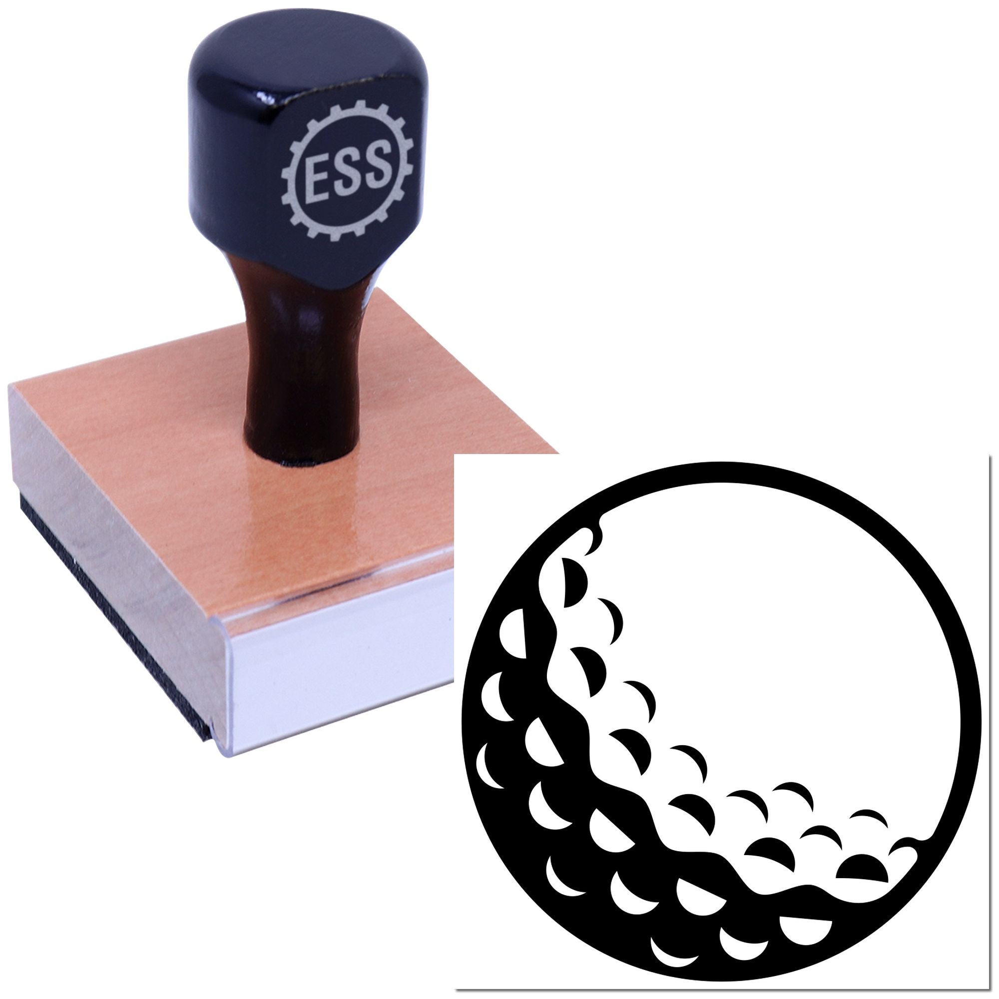 Lunar Bubble Wave Greeting Card Rubber Stamp