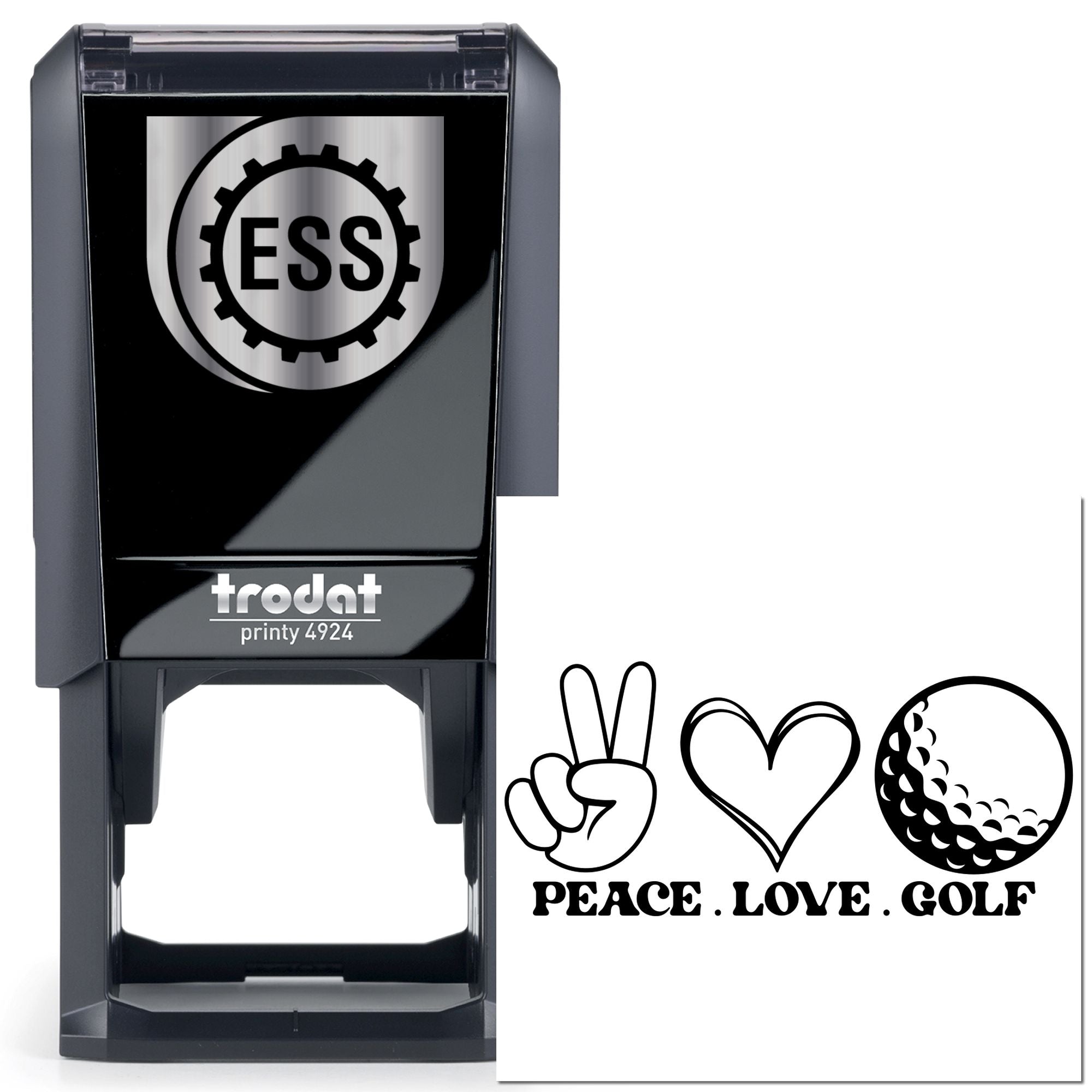 Self-Inking Peace Golf Mini Card Stamp