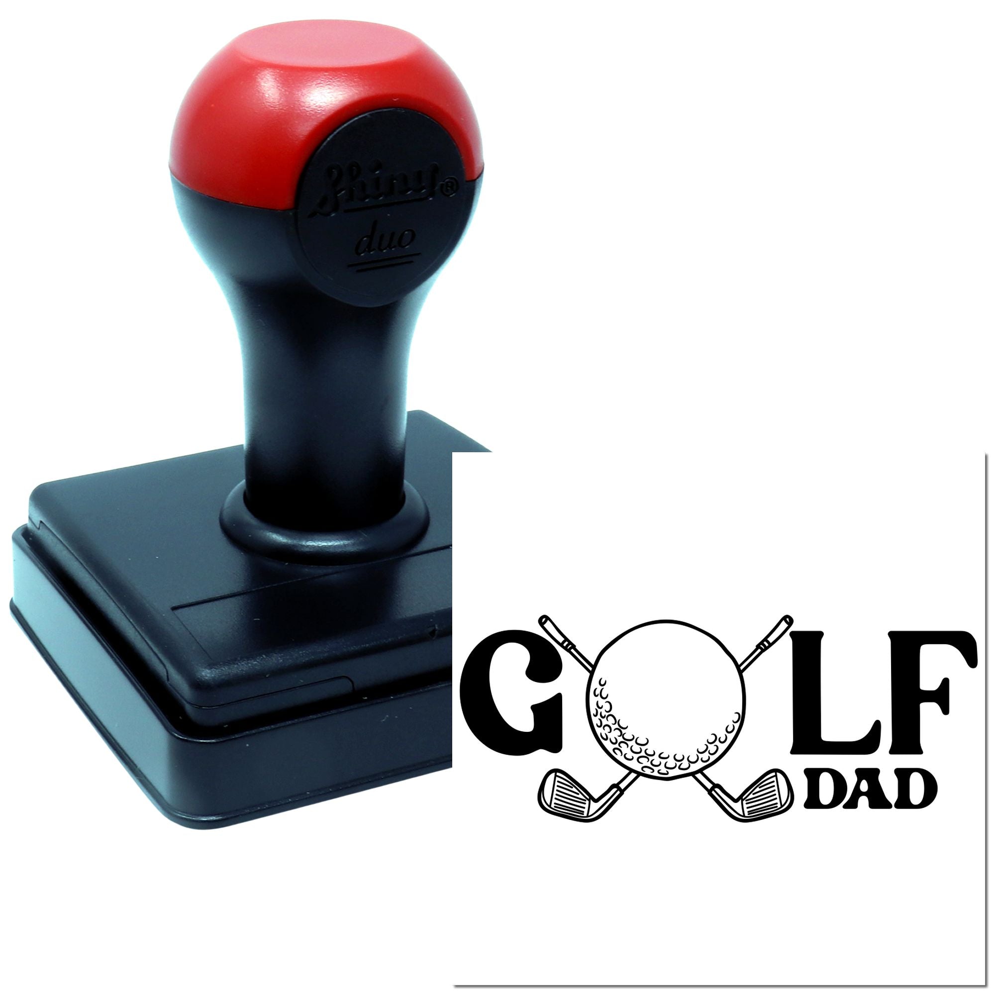 Duo Proud Golf Dad With Clubs Hand Stamp