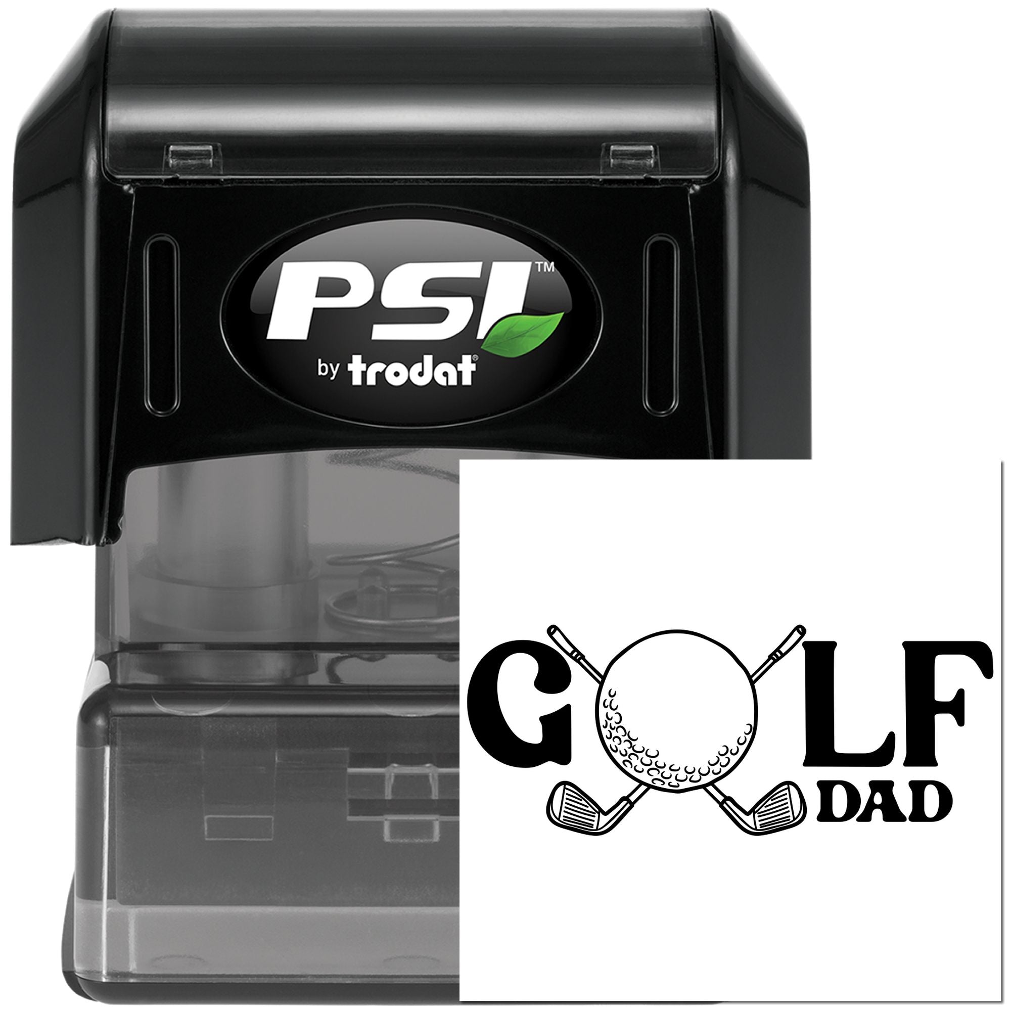 Pre-Inked Golf Ball Dad Note Card Stamp