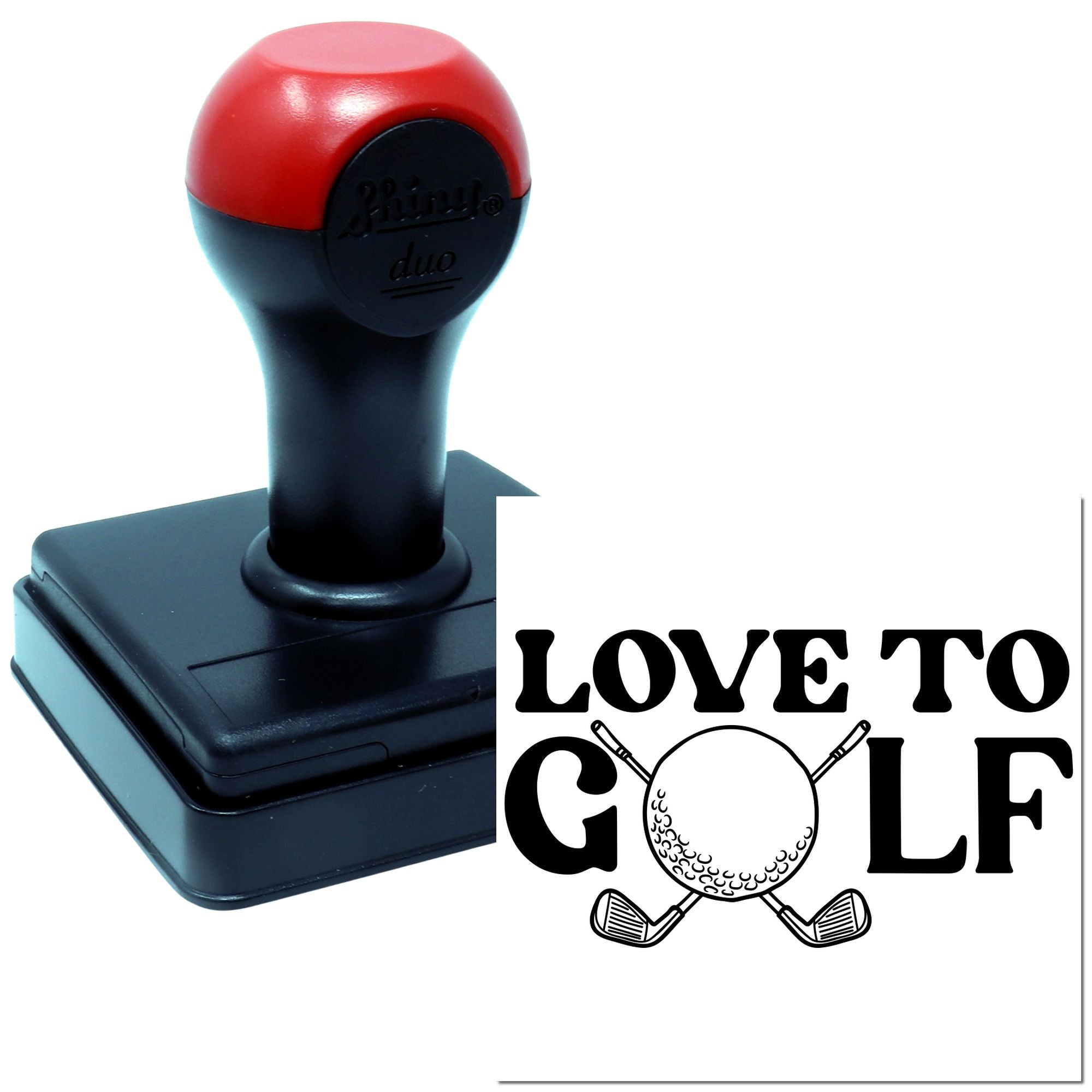 Duo Love To Golf Crossed Clubs Hand Stamp