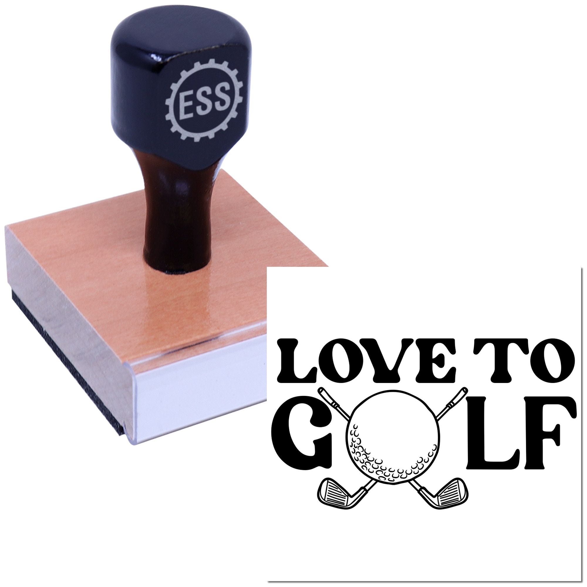 Endless Golf Love Place Card Rubber Stamp