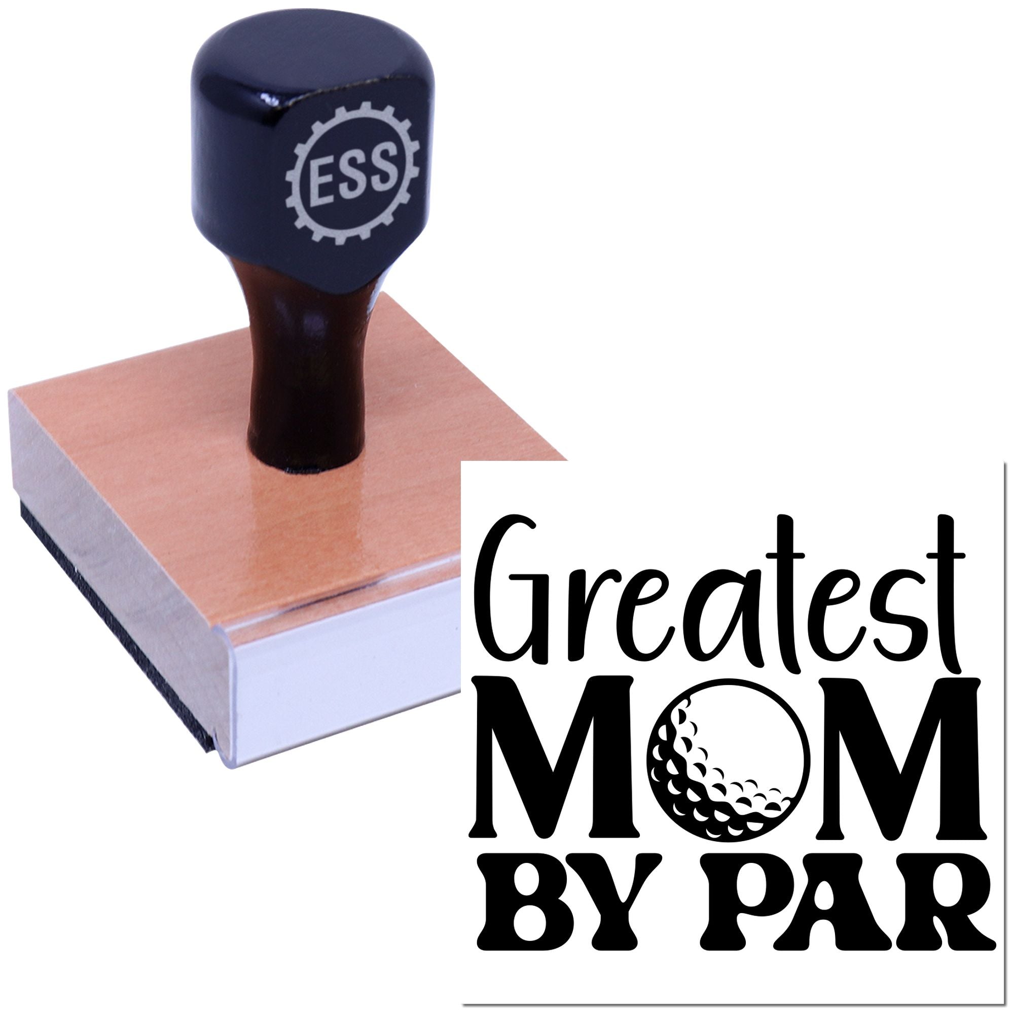 Greatest Golf Mom Scrapbook Rubber Stamp