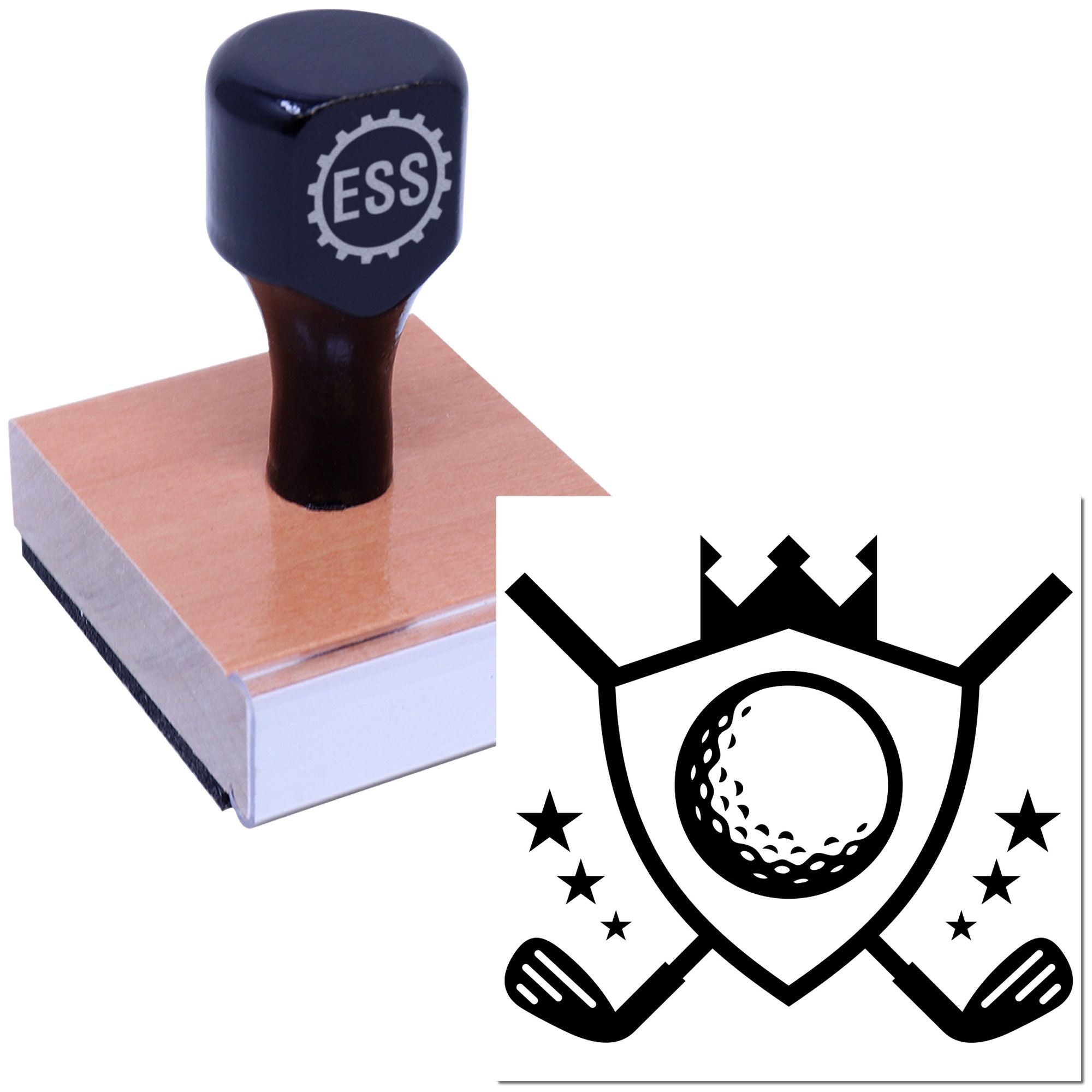 Regal Golf Emblem Card Rubber Stamp