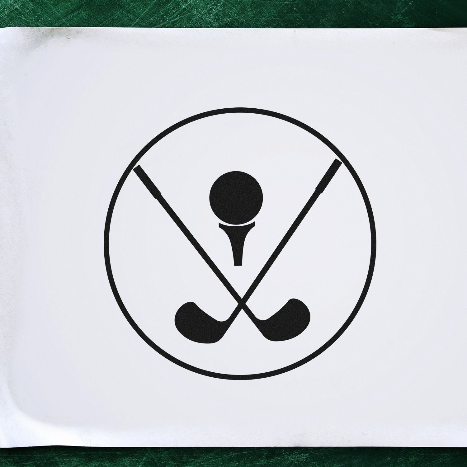 Self-Inking Lacrosse Emblem Card Stamp
