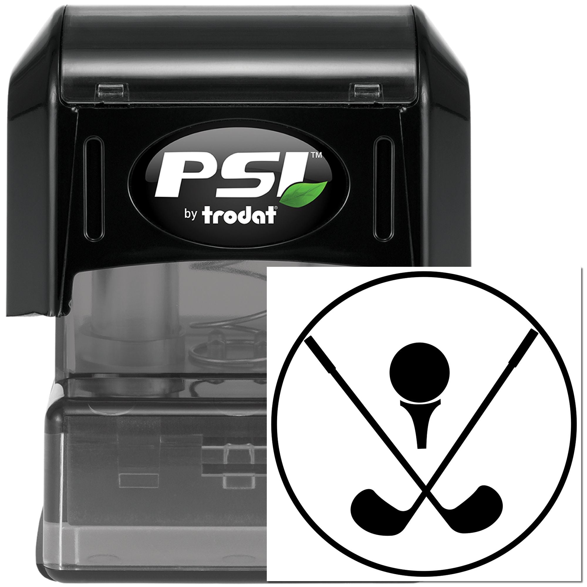 Pre-Inked Crossed Microphone Emblem Scrapbooking Stamp