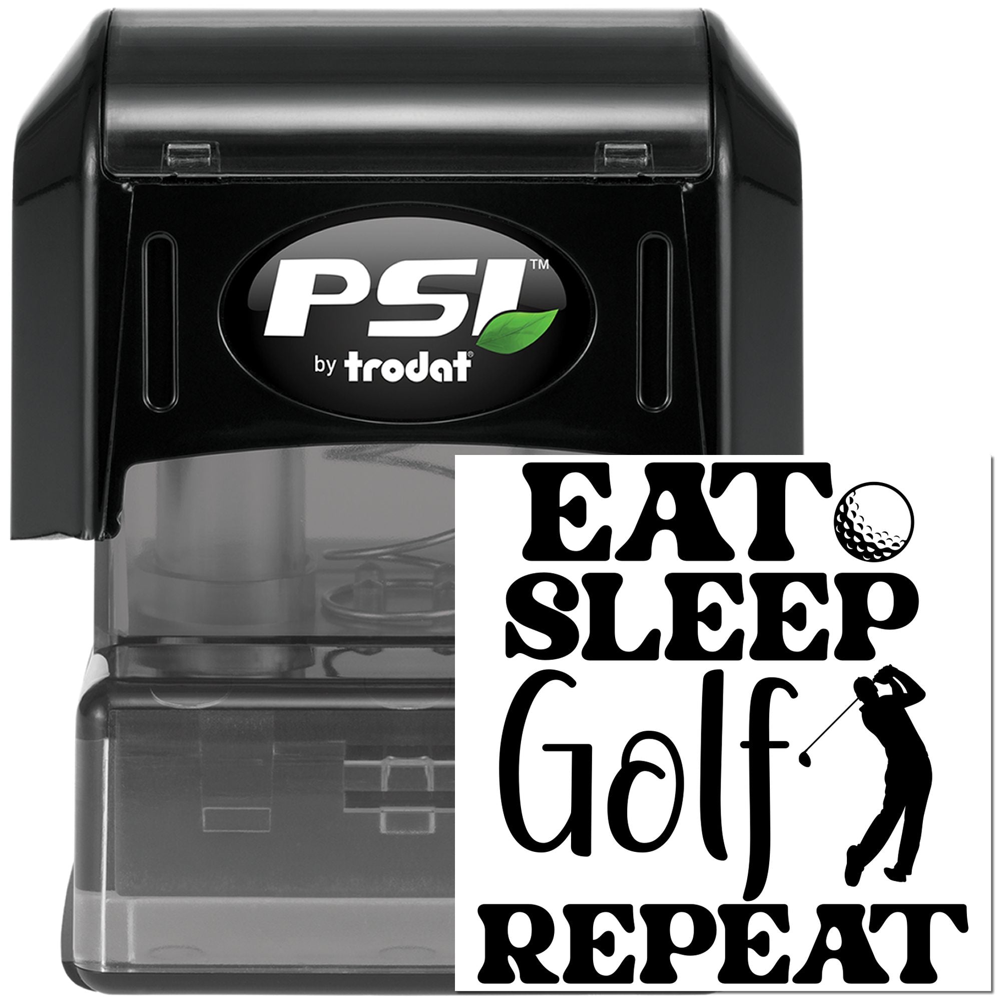 Pre-Inked Eat Sleep Golf Paper Craft Stamp