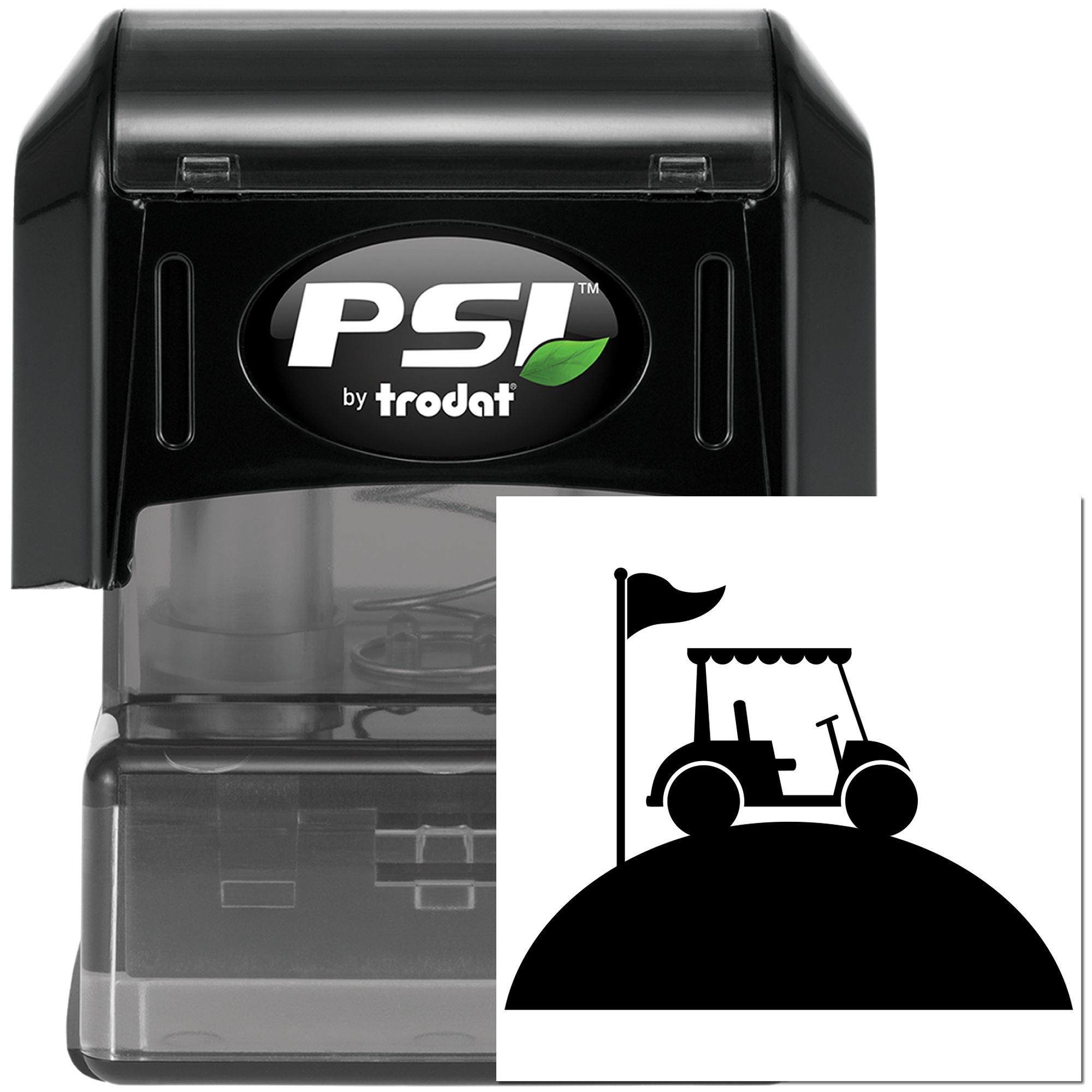 Pre-Inked Golf Cart Hilltop Journaling Stamp